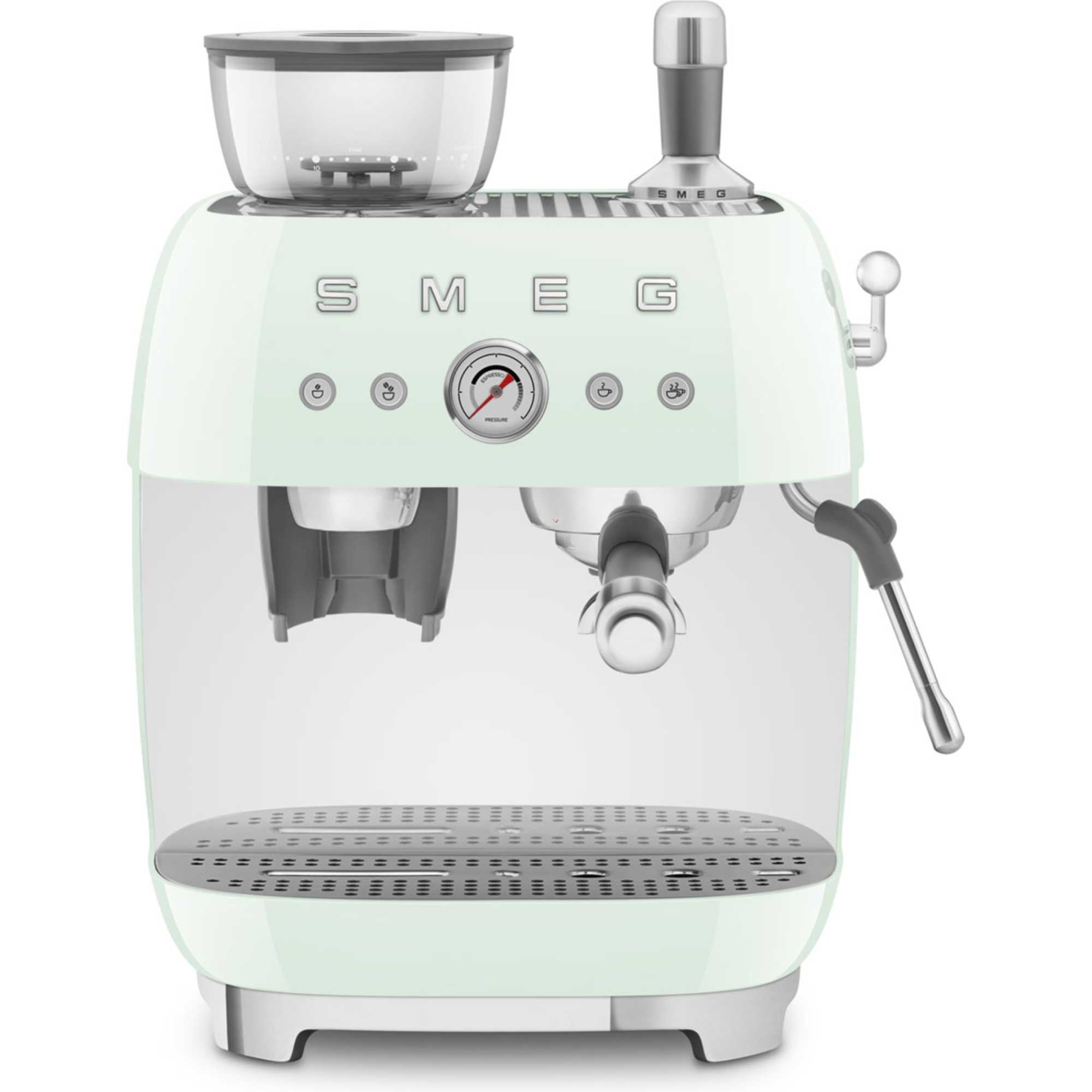 EGF03PGUK 50's Style Espresso Coffee Machine with Grinder - Pastel Green