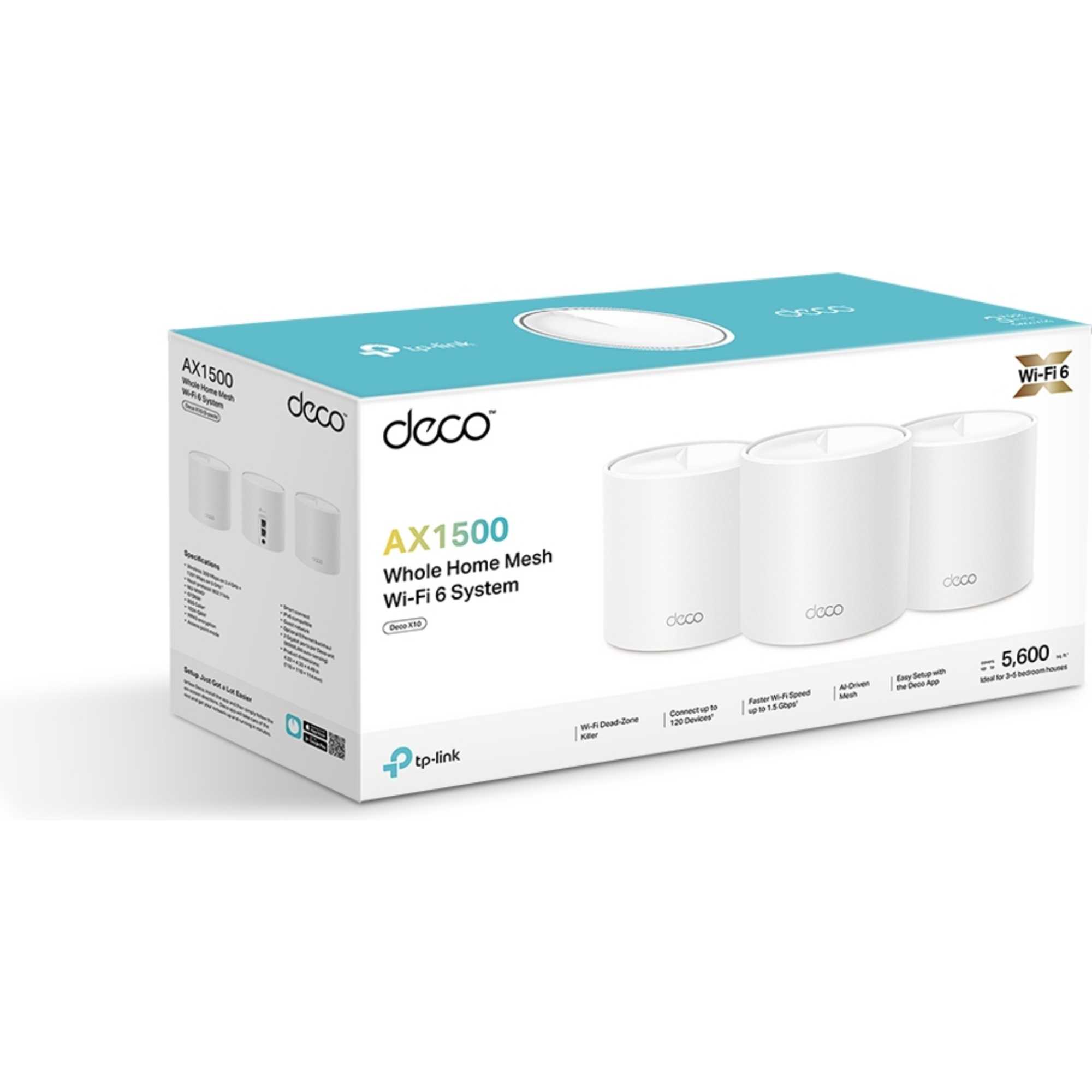 Deco AX1500 3 Pack Whole Home Mesh Wi-Fi 6 System