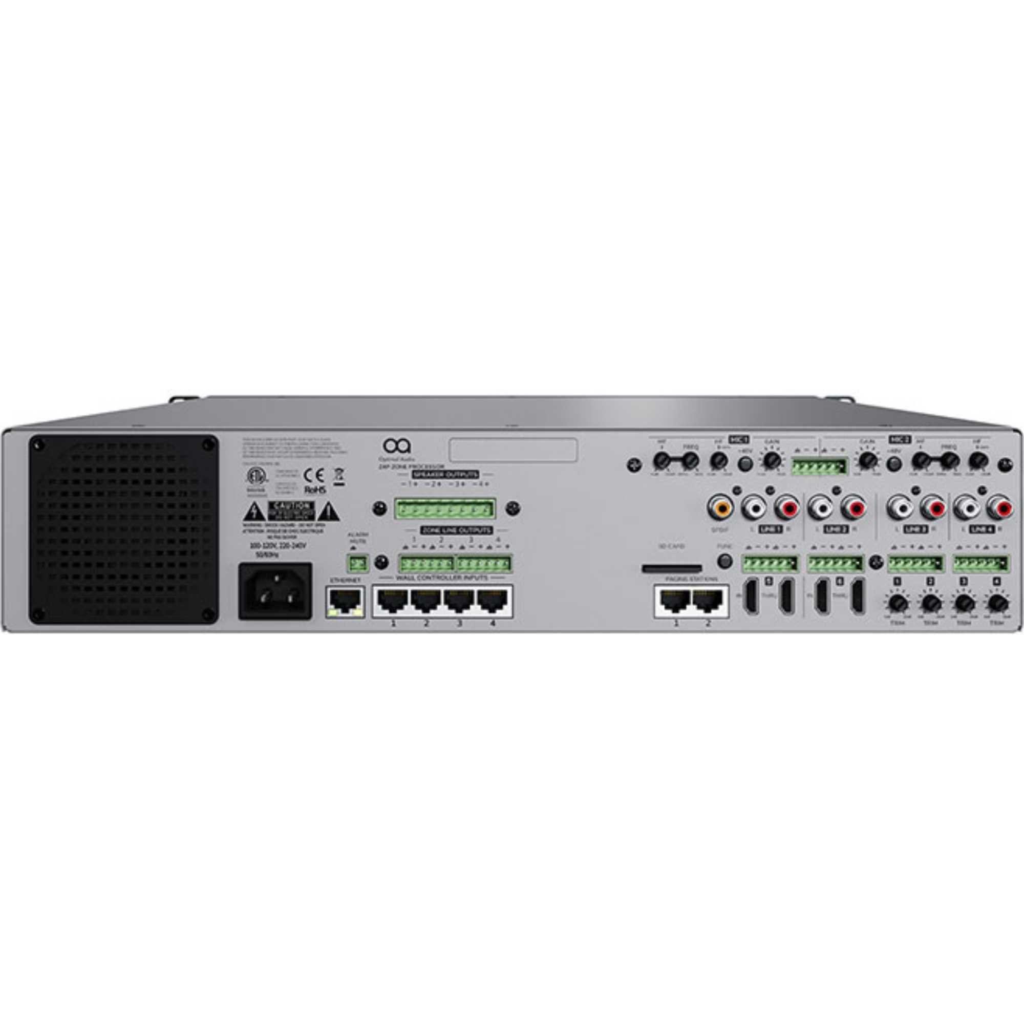 Zone 4P Audio Controller with DSP, Amplification & WebApp - Black