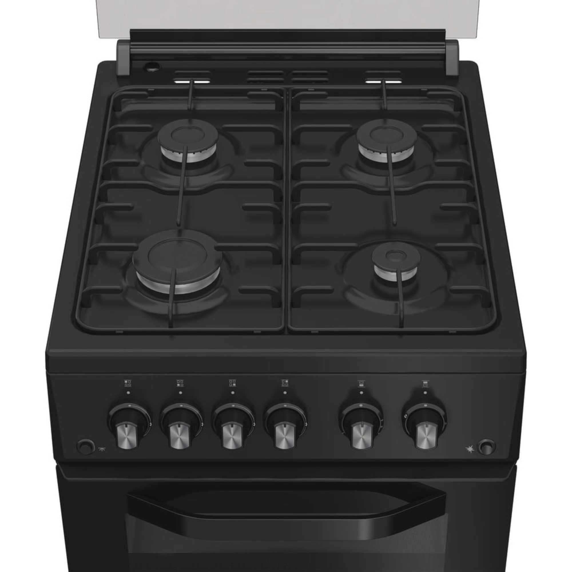 HDG5GCB 50cm 4 Burner Gas Cooker - Black