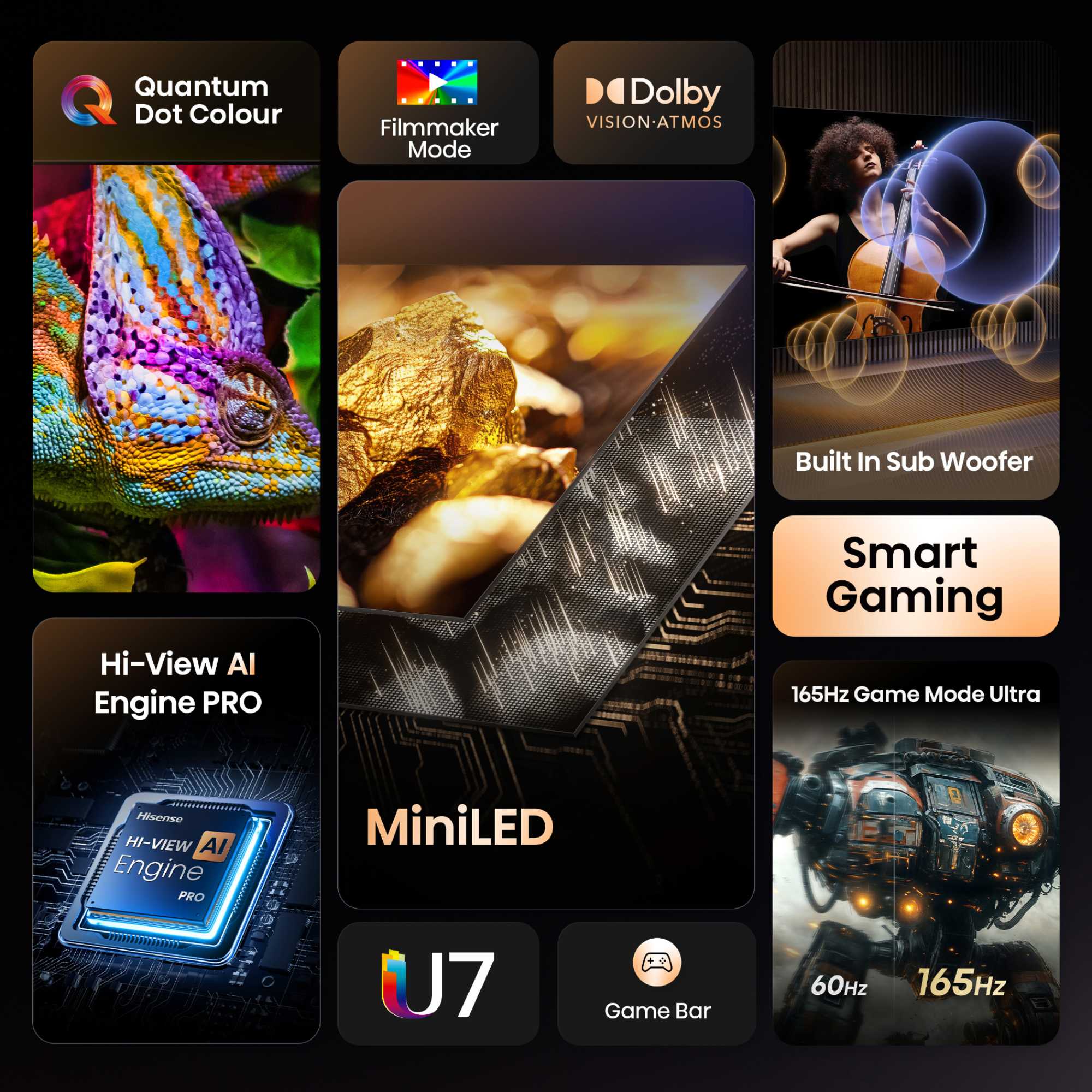 U7QTUK 100" 4K Ultra HD MiniLED 144Hz Freely