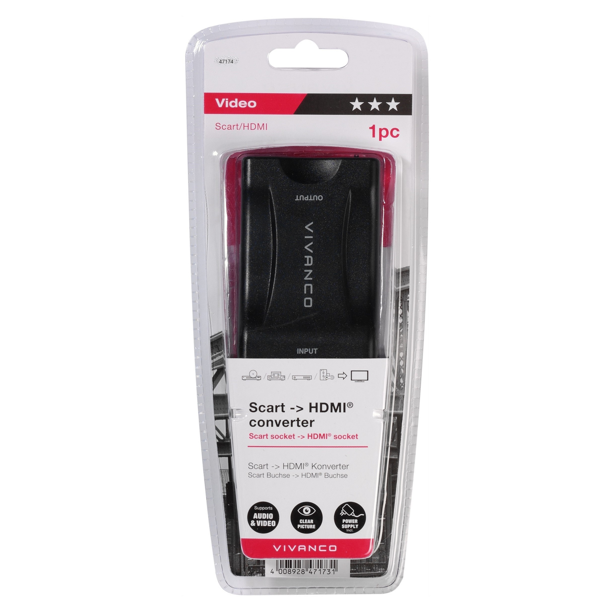 Image of Vivanco 47174-SCART2HDMI
