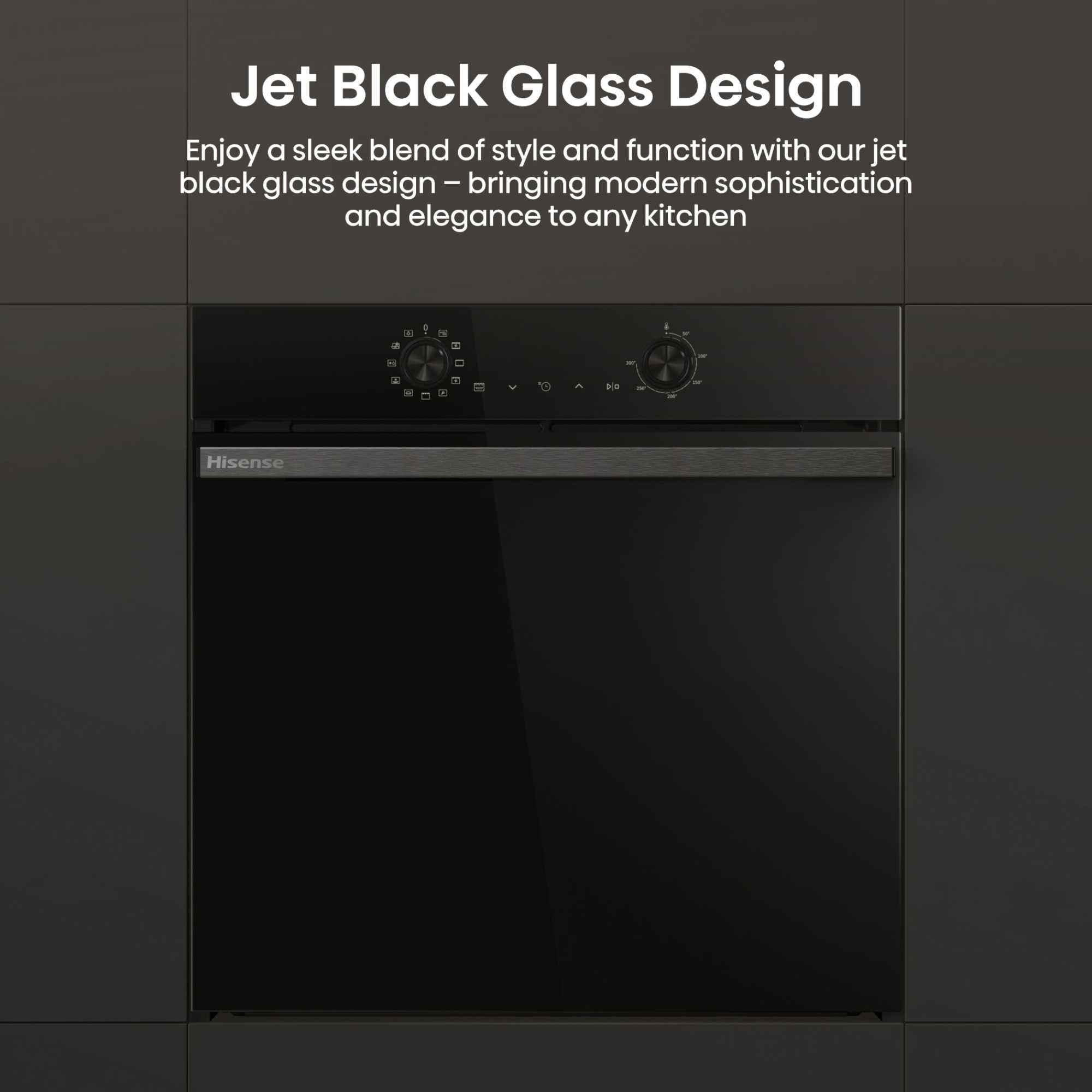 BI624CBPGUK 77L Built-in Catalytic Oven - Black