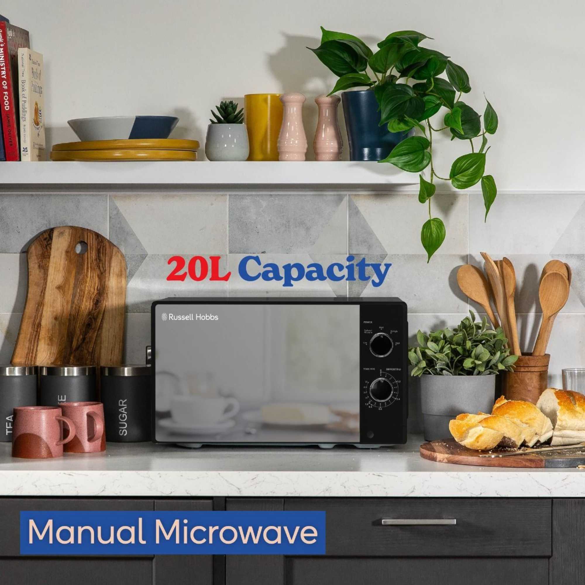 RHM2027B 20l 800W Manual Microwave - Black