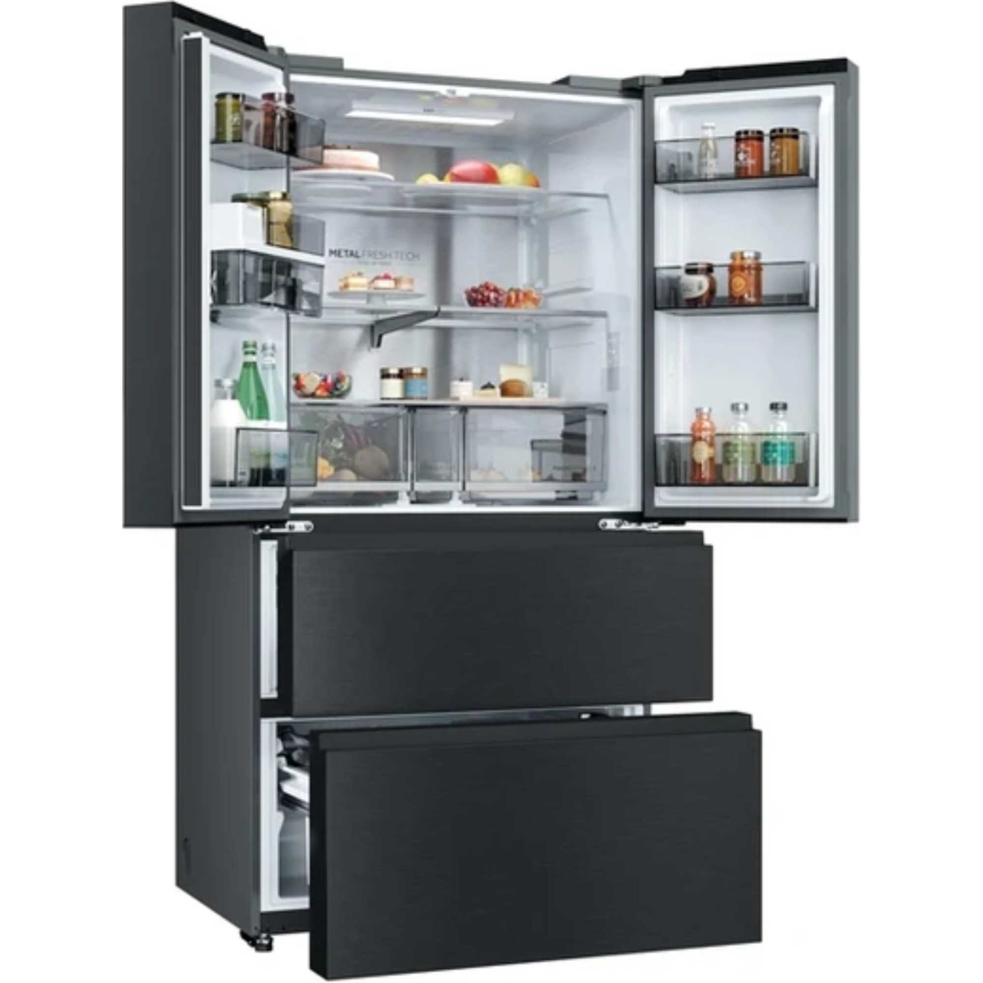 Horizon Collection American Style Fridge Freezer - Black - HFR59F18CWMB