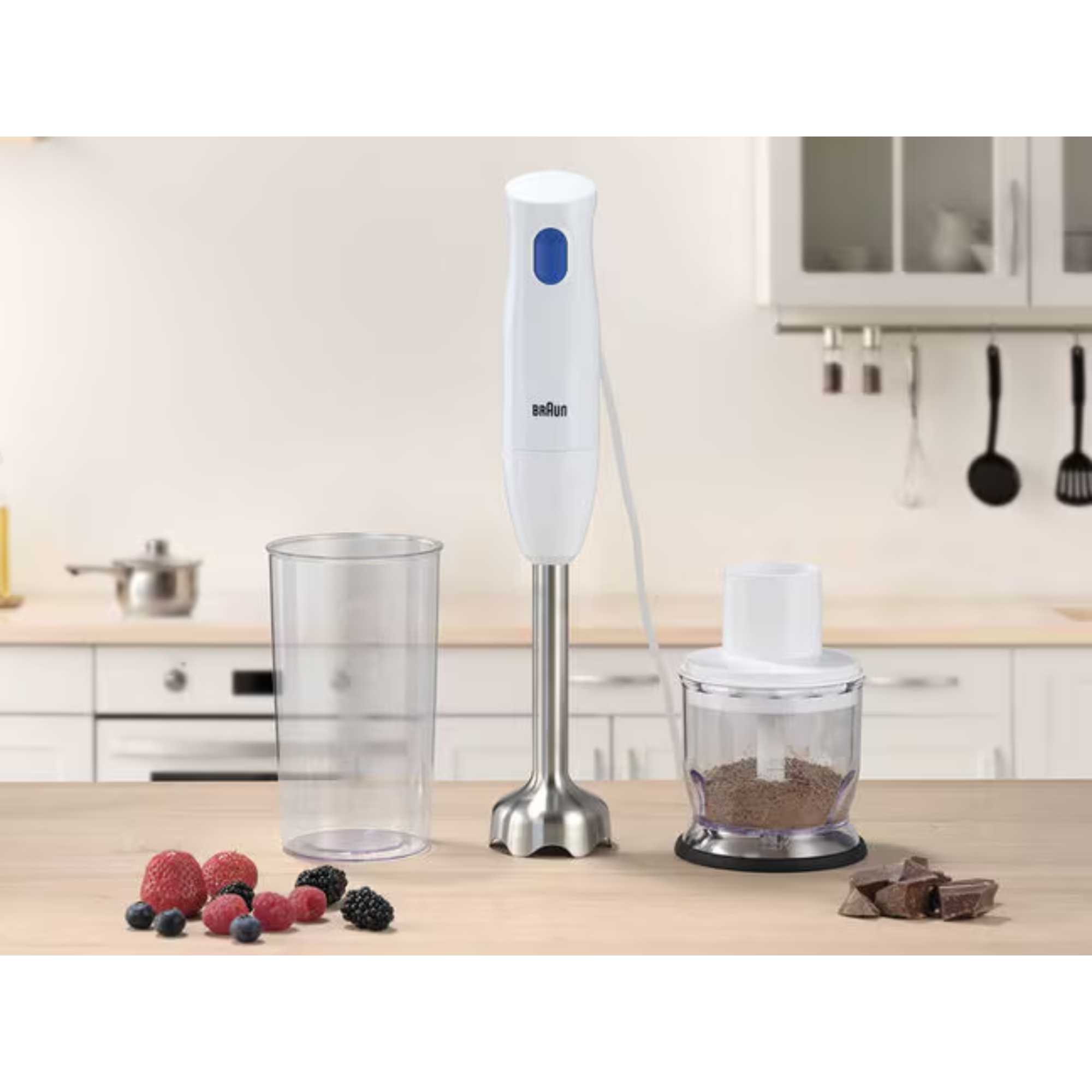 MQ10-201MWH MultiQuick Hand Blender with Chopper and 350ml Beaker