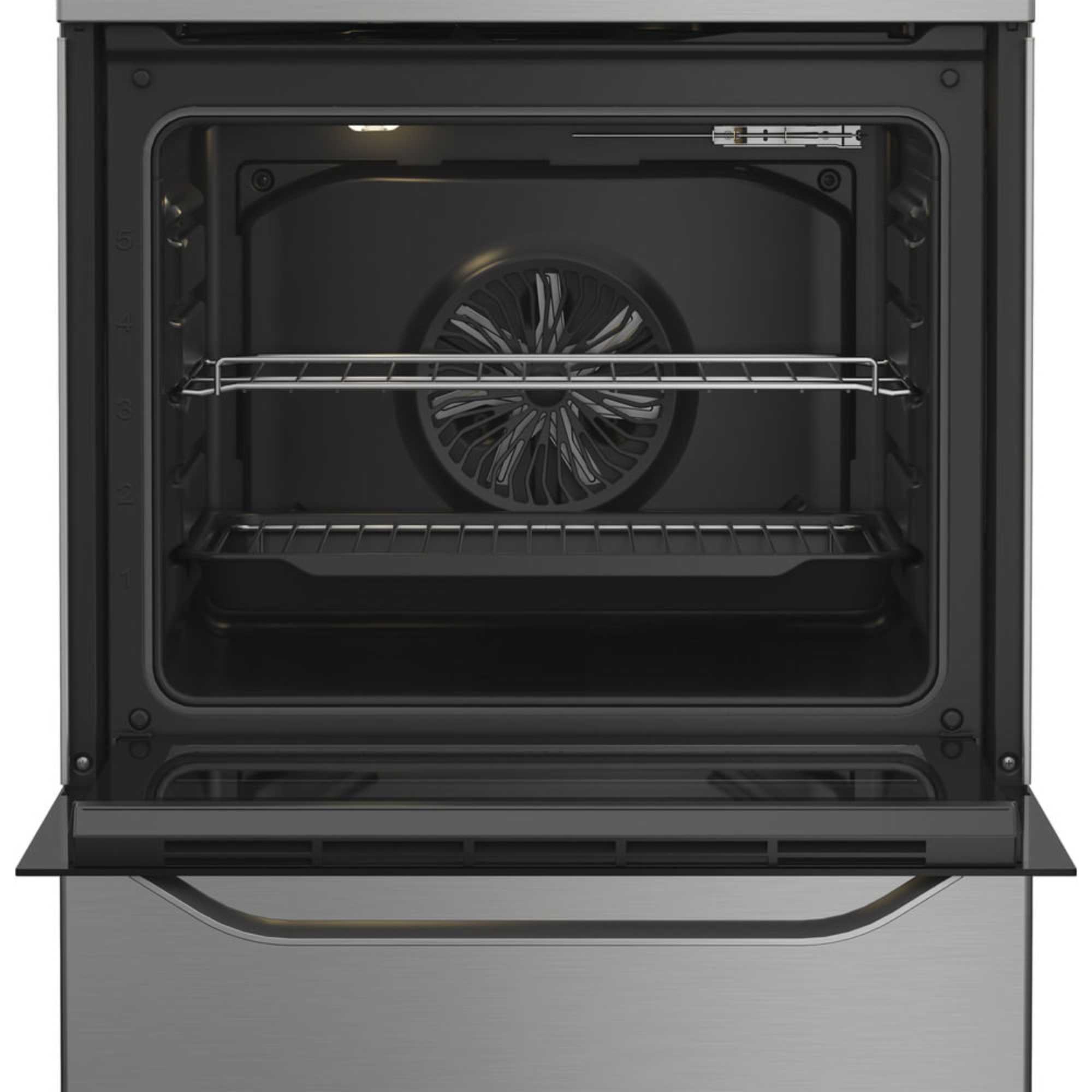 H6V5KMX/UK 60cm Electric Single Cooker with Multiflow - Stainless Steel