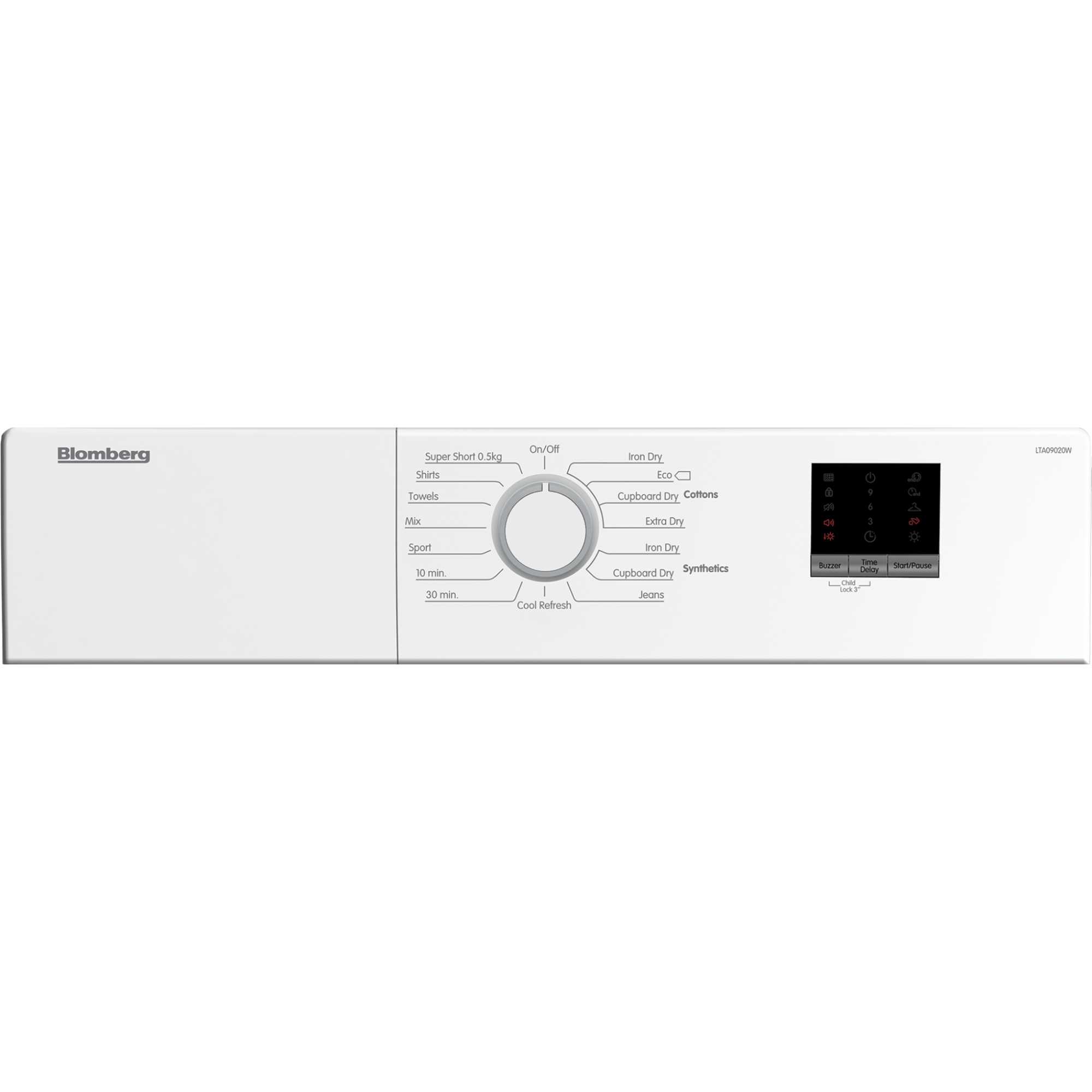 9kg Vented Tumble Dryer - LTA09020W