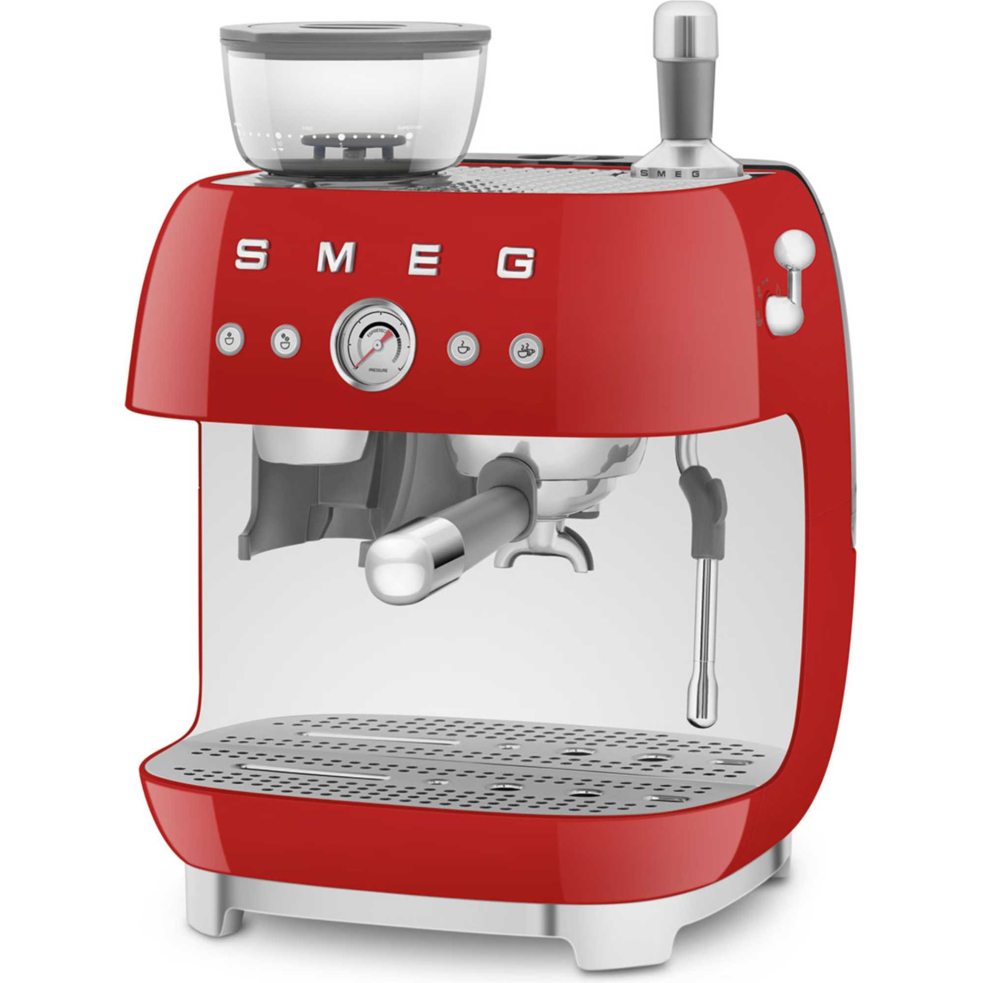EGF03RDUK 50's Style Espresso Coffee Machine with Grinder - Red