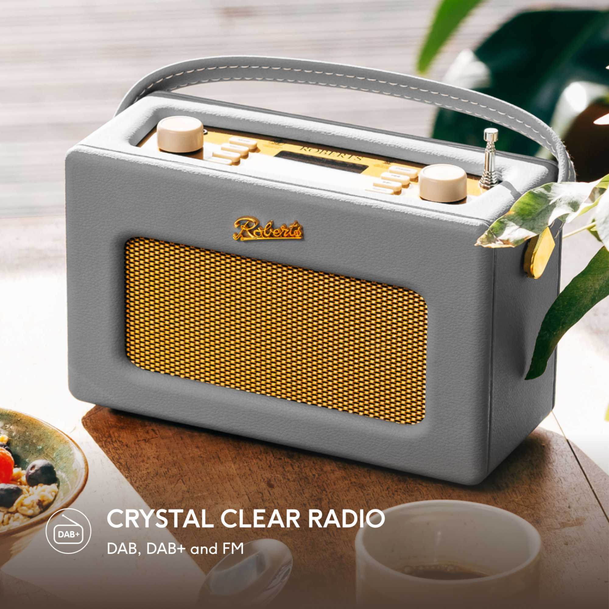 RD70DG 1950s Style Clock Radio - Dove Grey