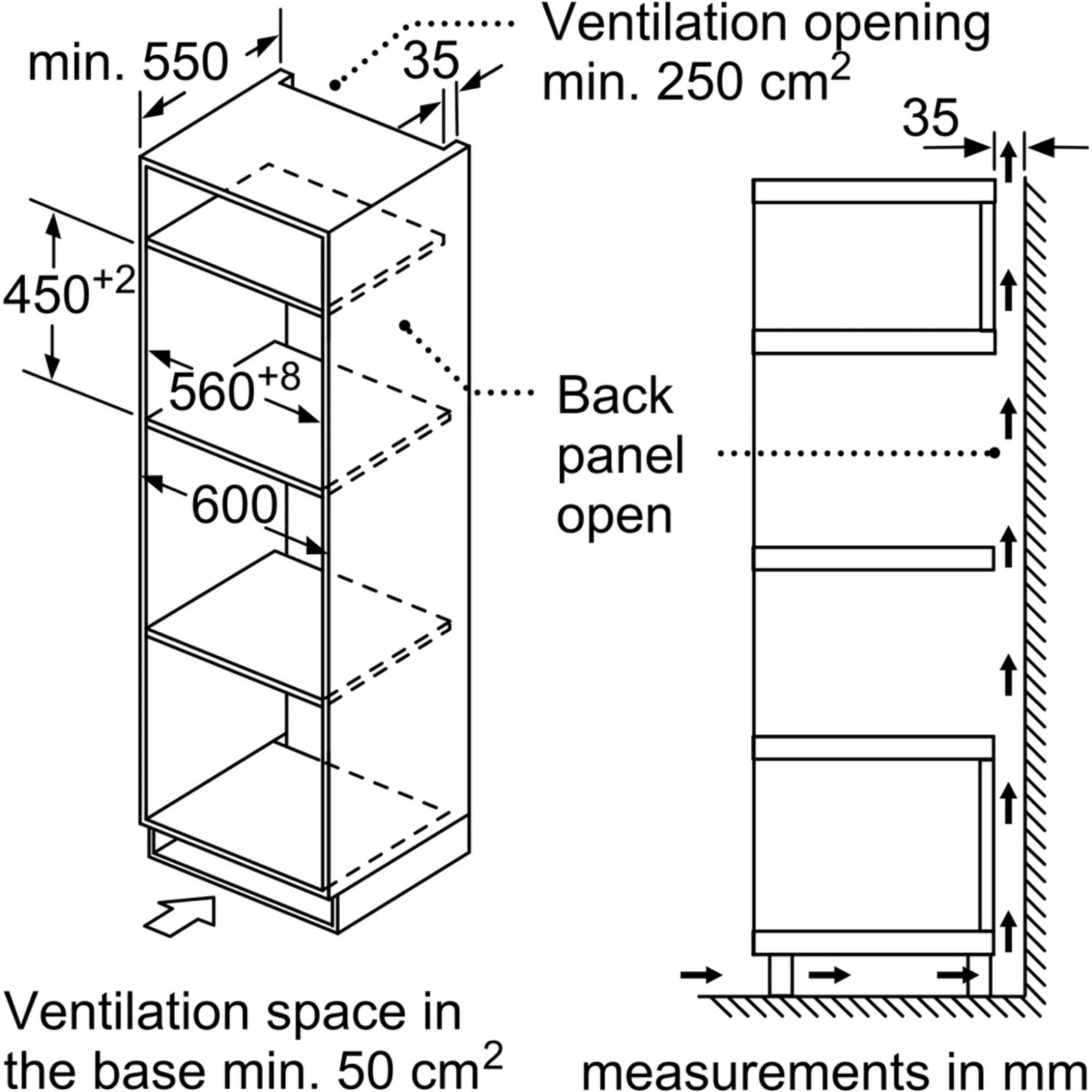 C1AMG84N1B N 50 60mm 900W Built-In Microwave Oven - Stainless Steel