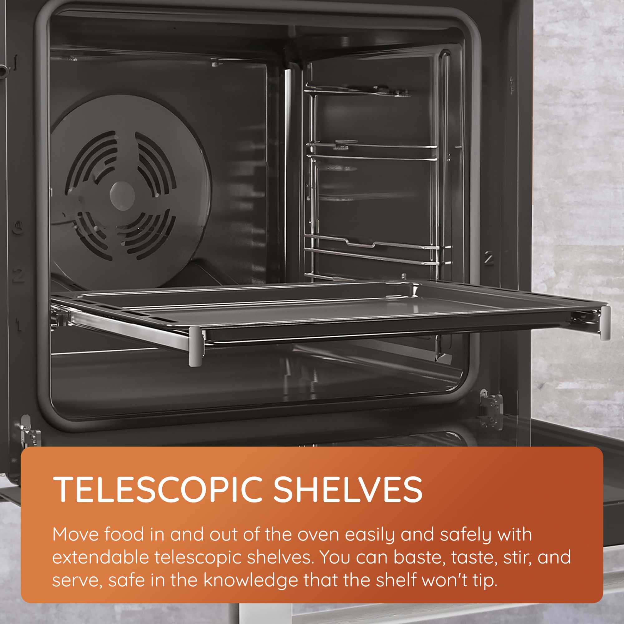 HOI68PT1SBUK Class 6 Electric Single Fan Oven with Air Fry - Black