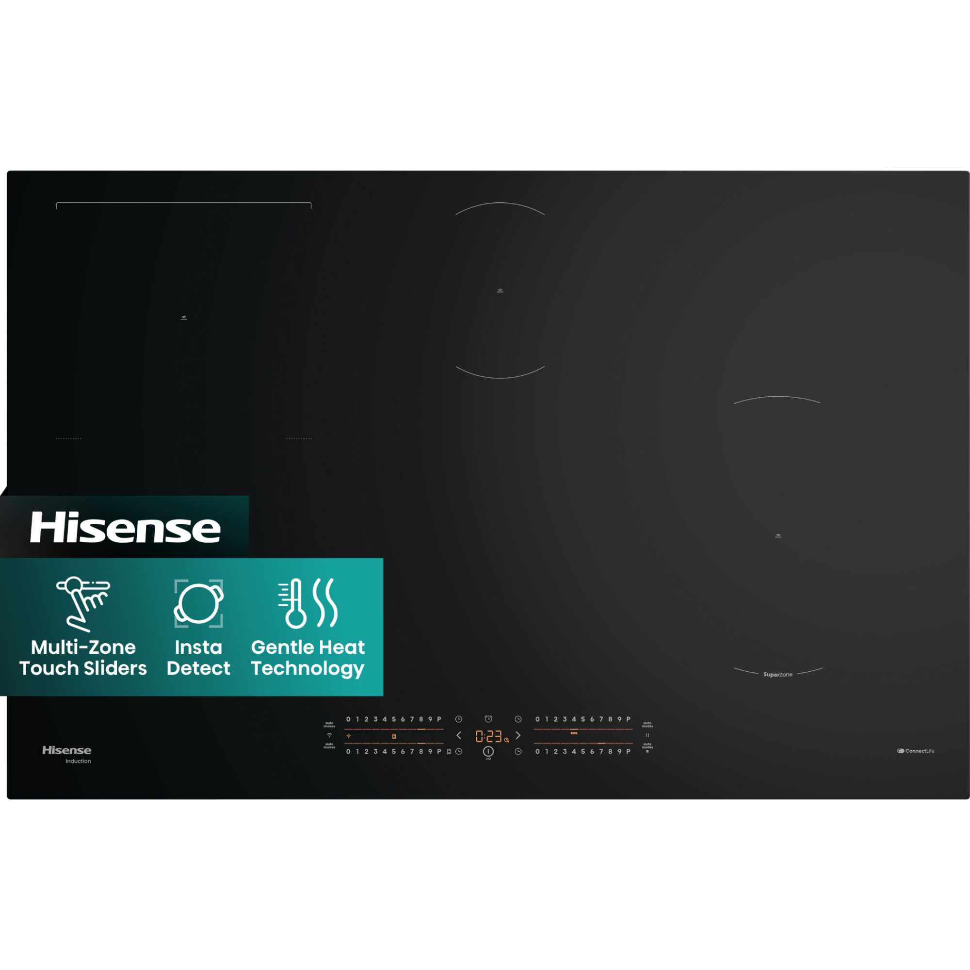 HI8432BSCWF Hi6 80cm 4 Zone Induction Hob - Black
