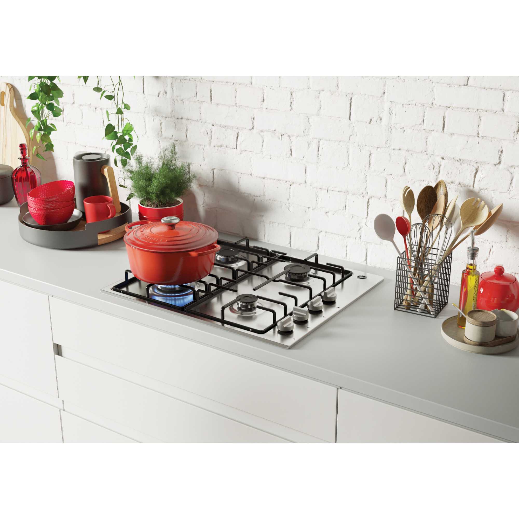 H-Hob 300 Gas HHW6LK3X 60cm 4 Gas Burner Hob - Stainless Steel