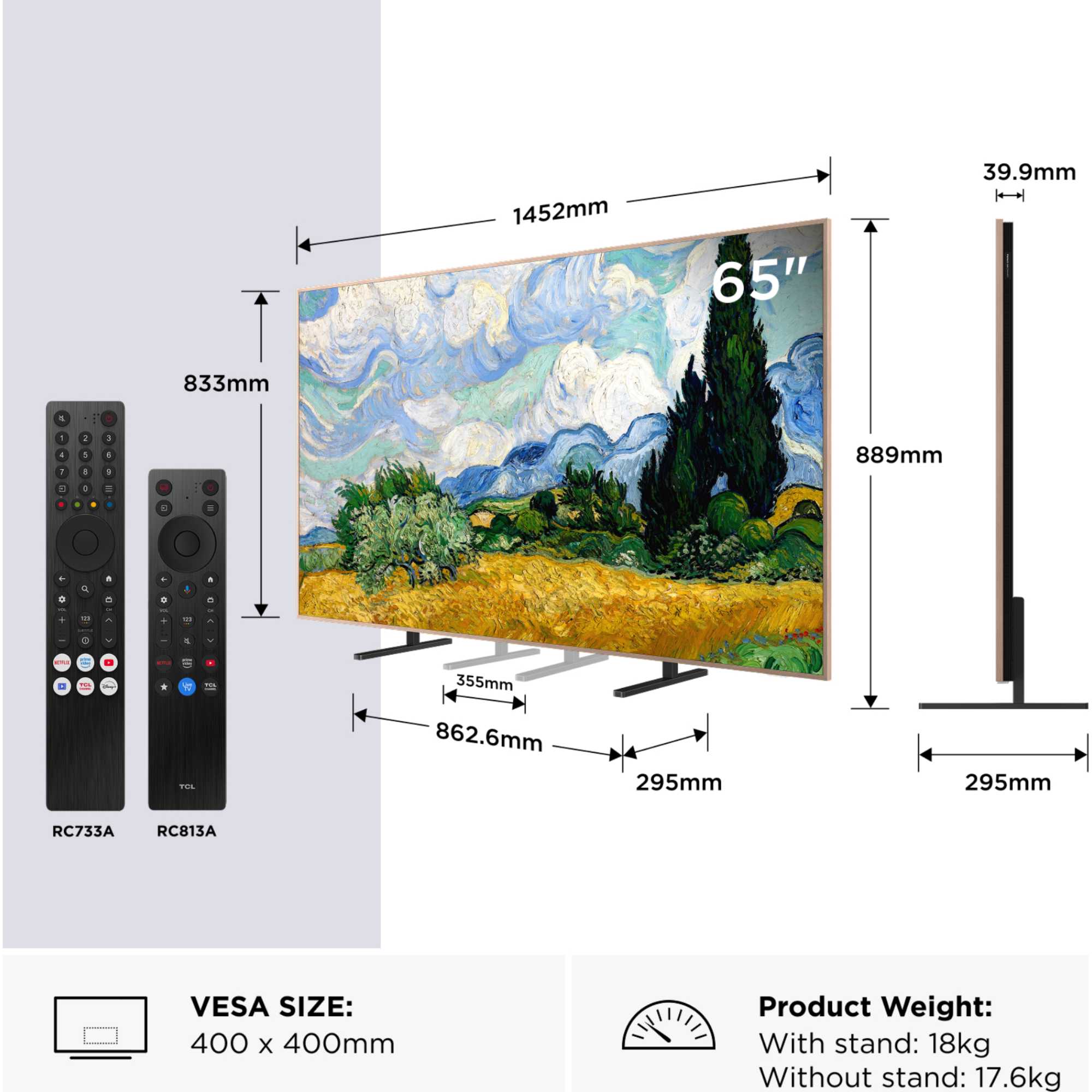 A400PRO 65" 4K Ultra HD QD-Mini LED HDR Google Smart TV - 65A400PRO-UK