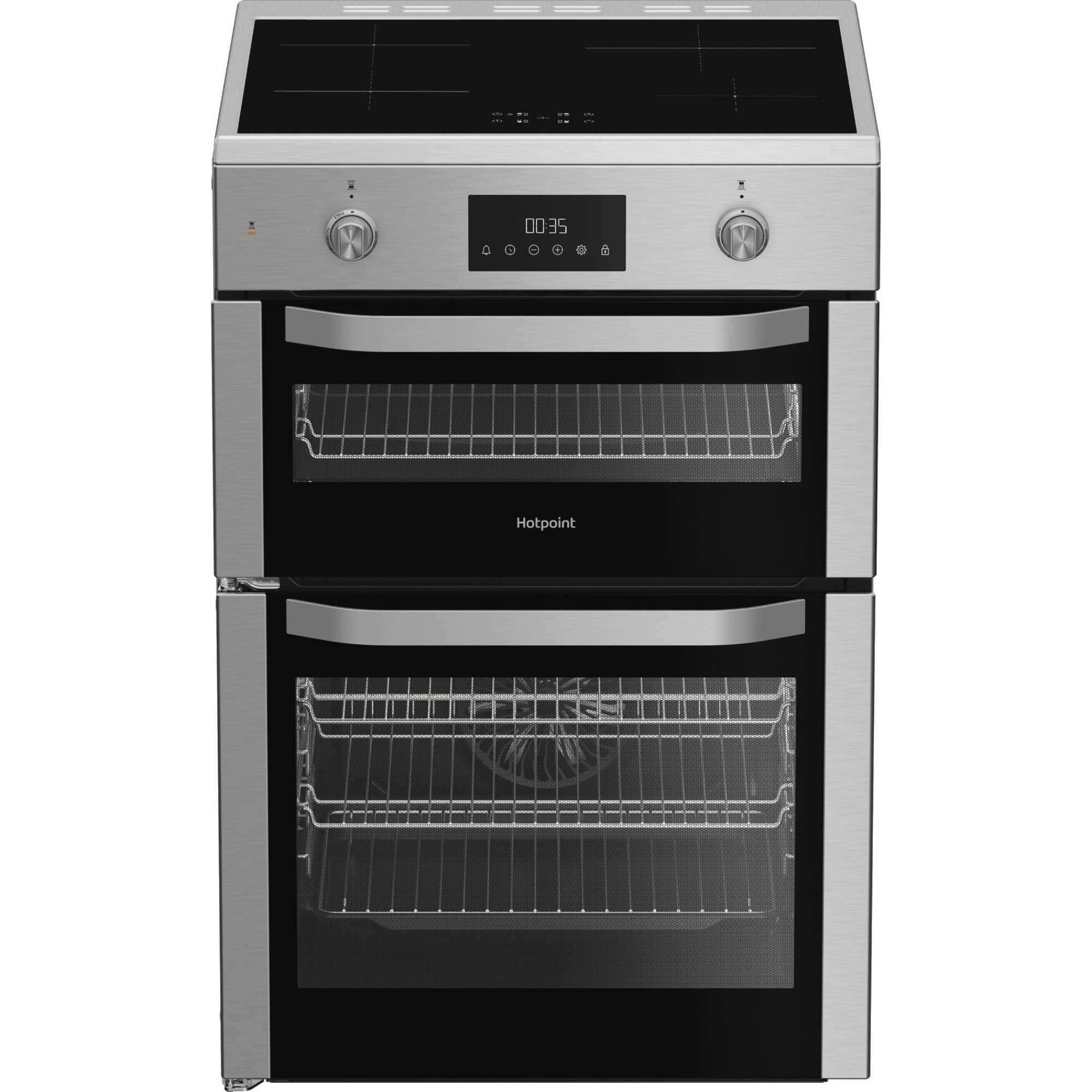 HDE6IDC2X Double Oven Electric Cooker with 4 Zone Induction Hob - Stainless Steel