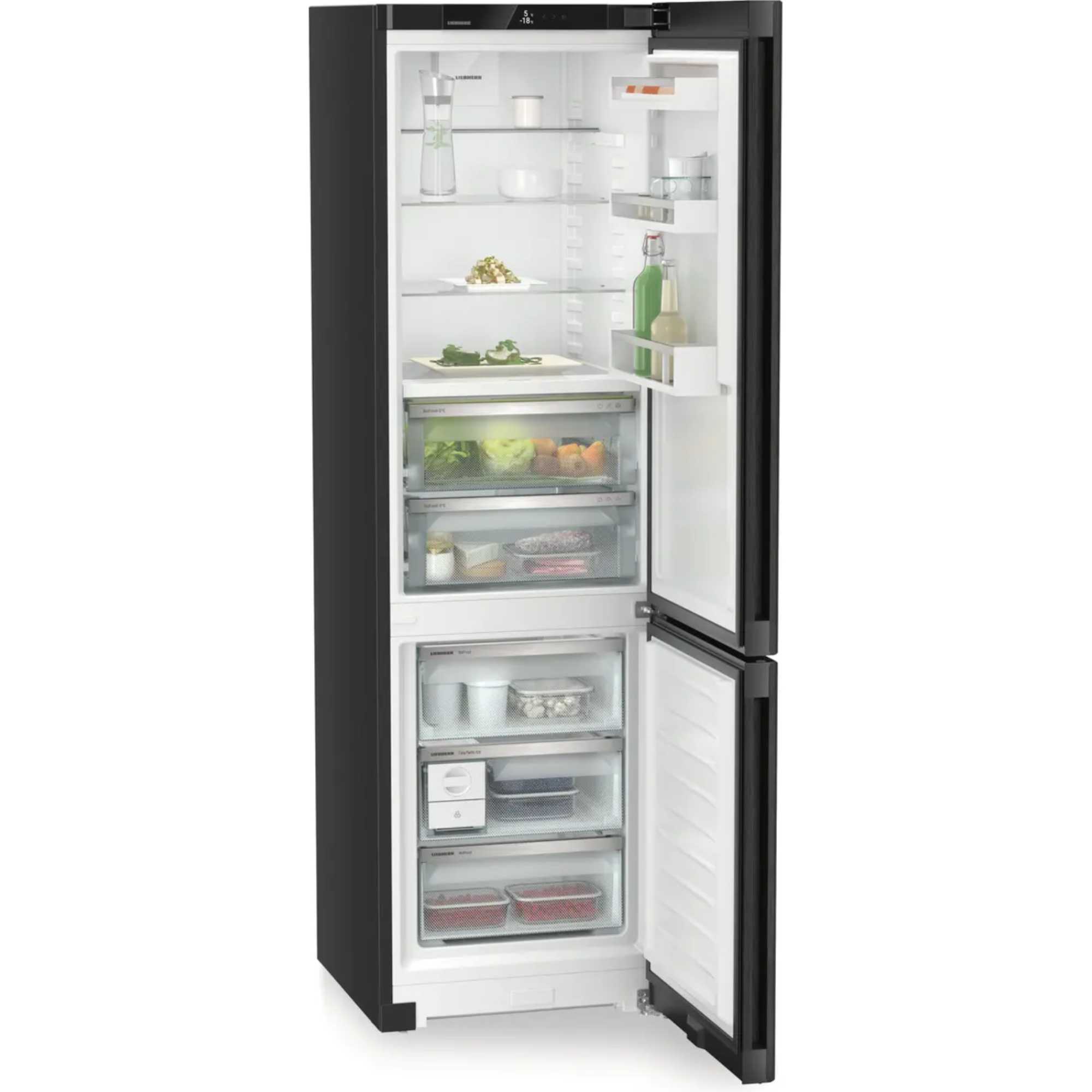 CBNBDA572I 360l NoFrost Fridge Freezer - Black Steel