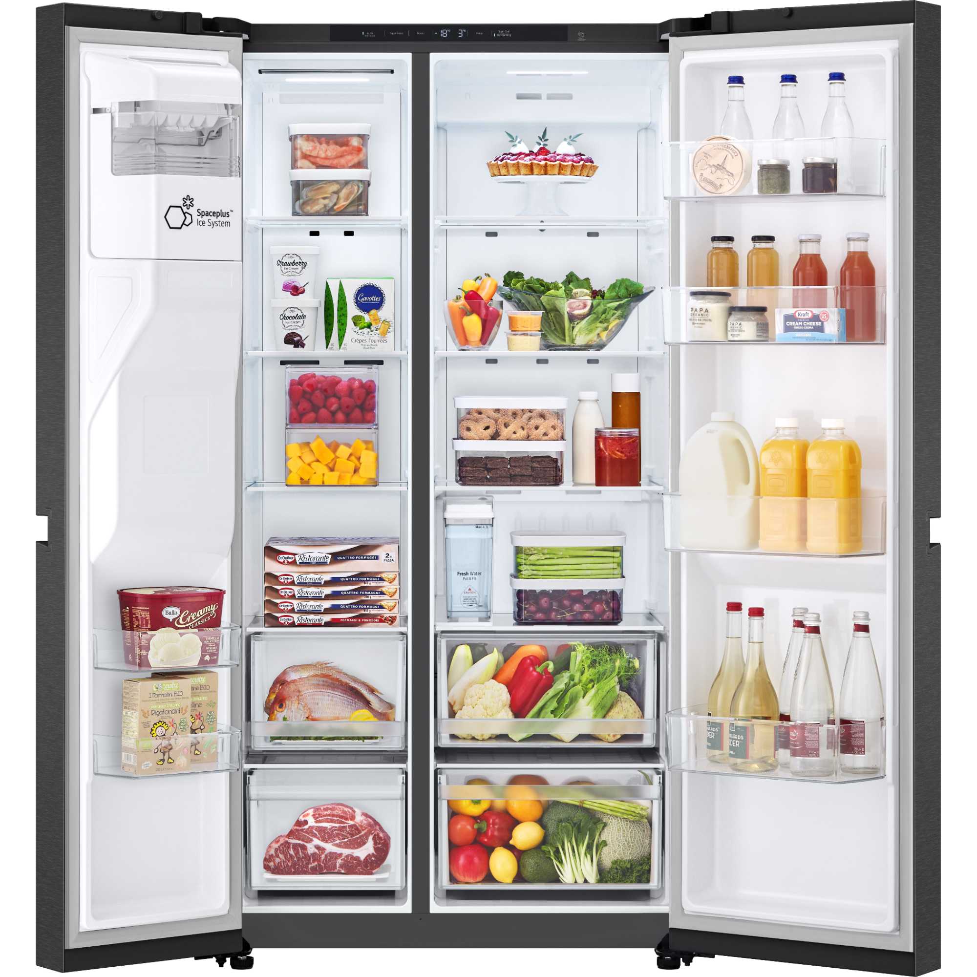 GSLC40EPPE NatureFRESH American Style Fridge Freezer - Matte Black