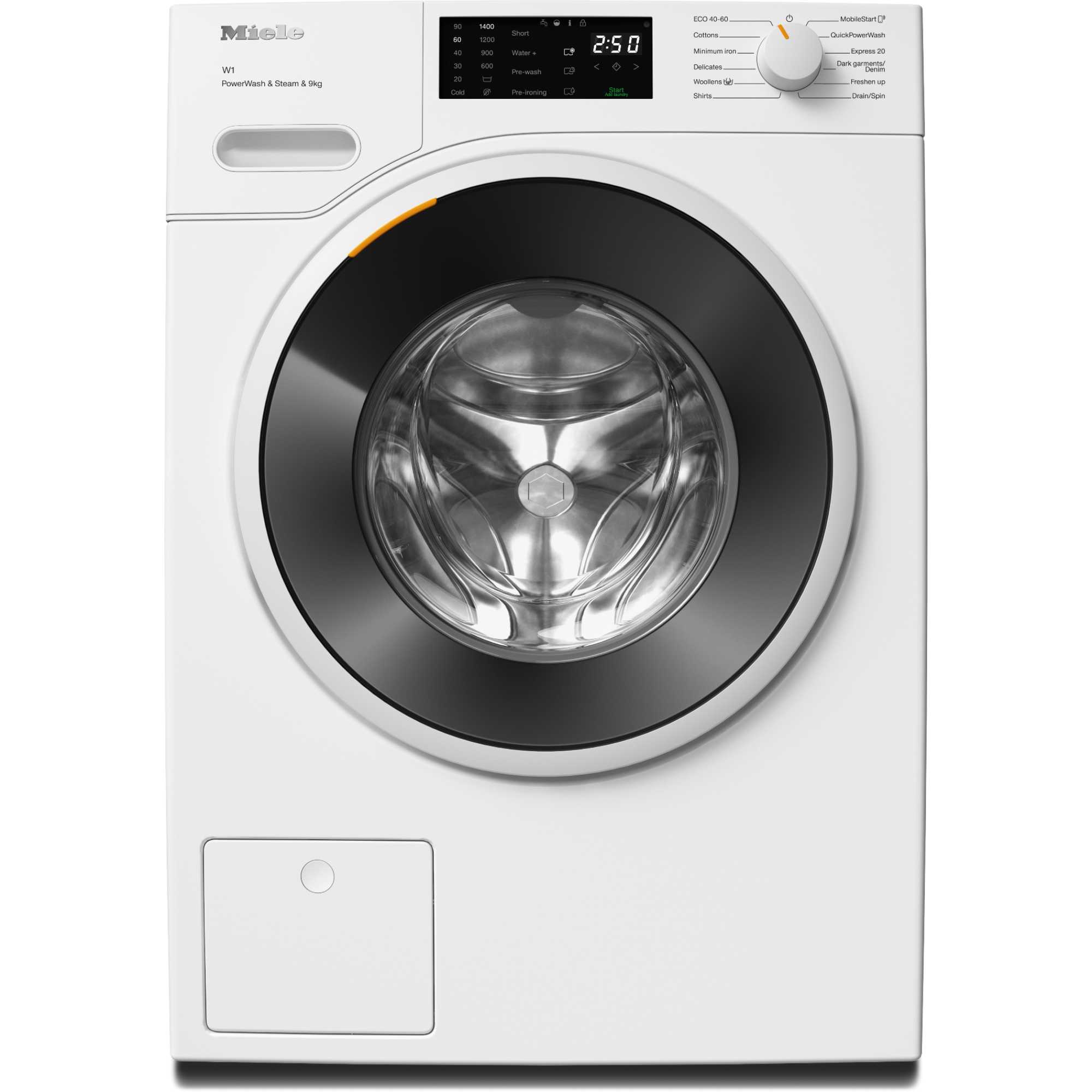 W1 Pwash&Steam 9kg 1400rpm Washing Machine - WWD380 WCS