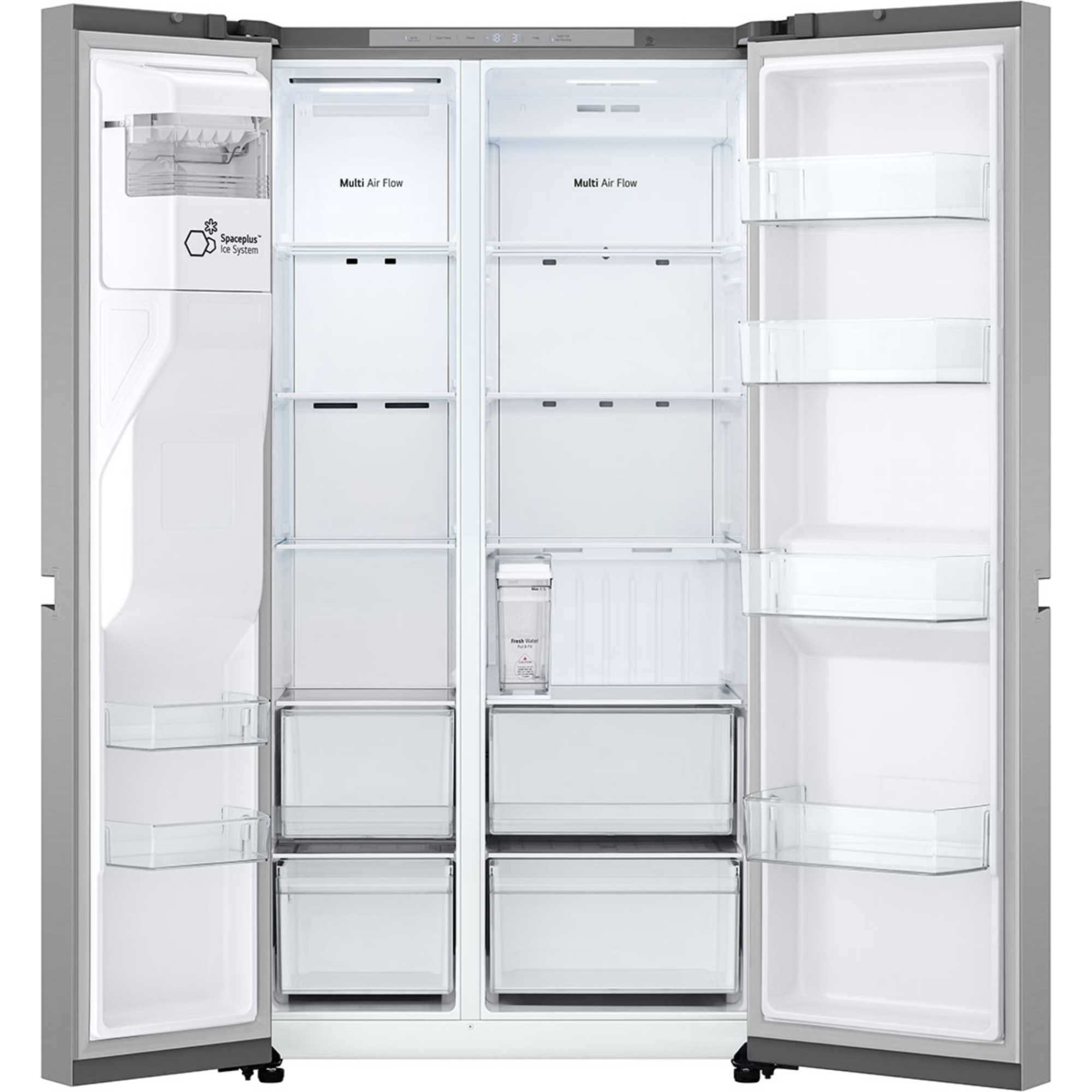 GSLC41PYPE 641L American Style Fridge Freezer - Silver