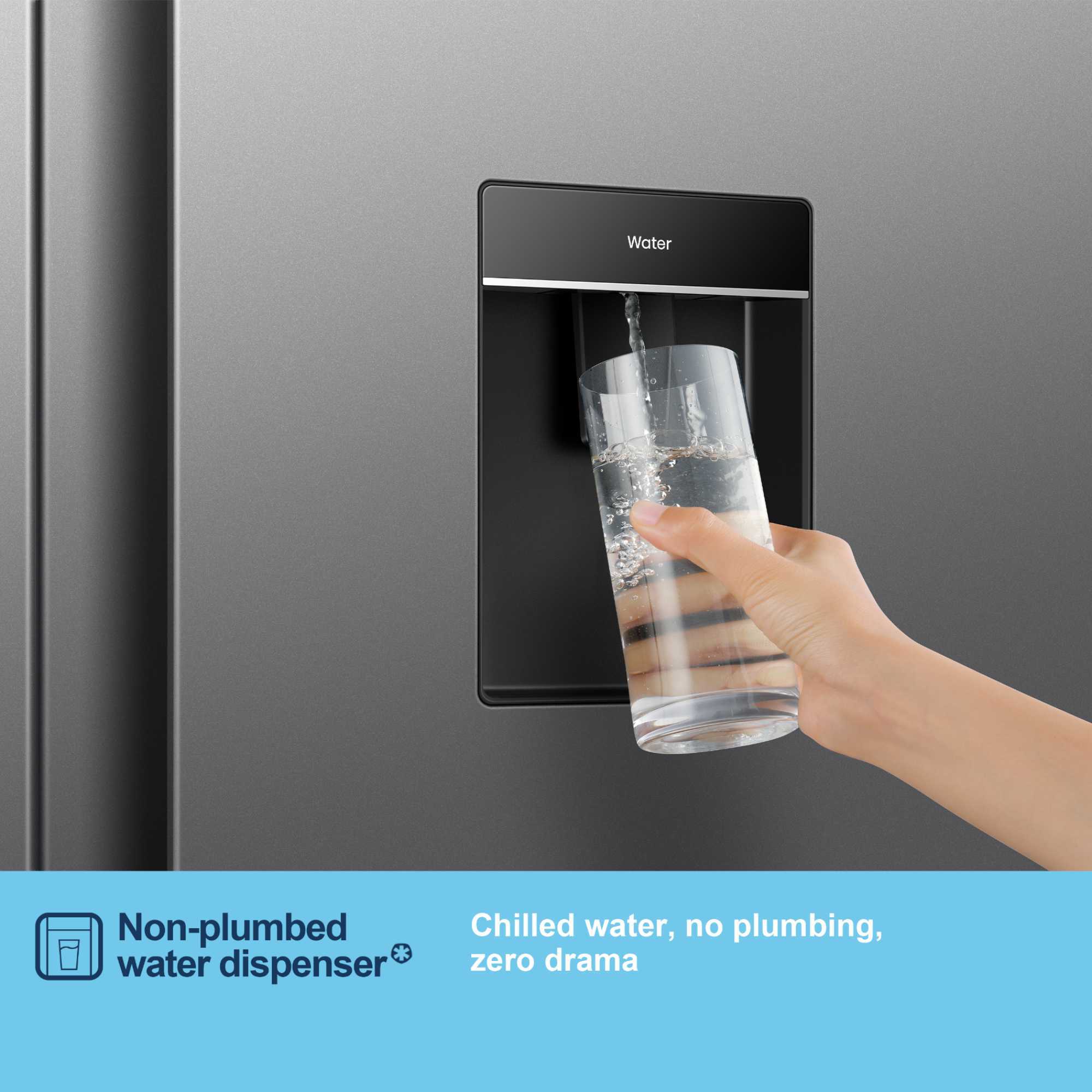 MS91558DES 541l Side By Side American Style Fridge Freezer - Silver