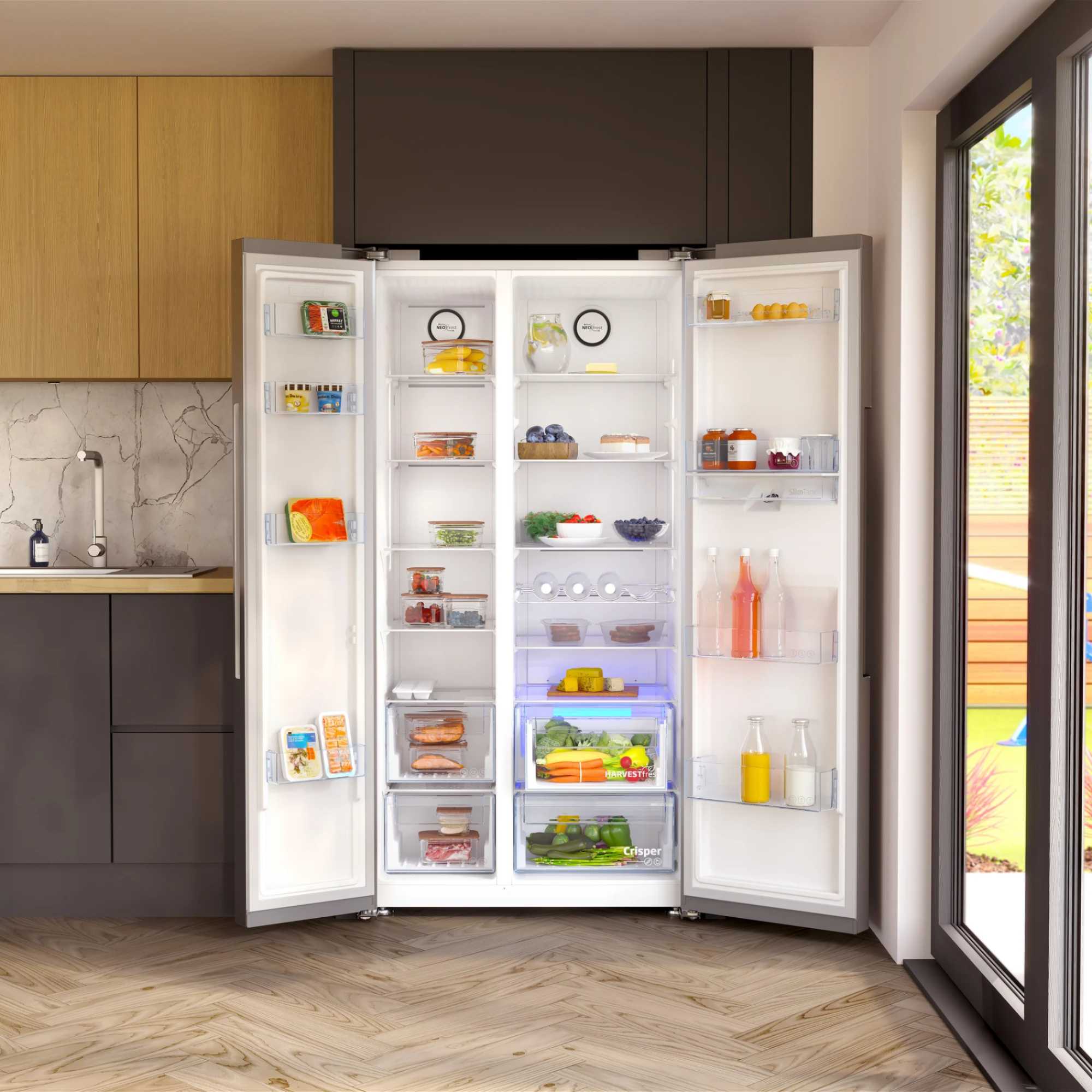 ASD2542VX HarvestFresh American Style Fridge Freezer - Water Dispenser