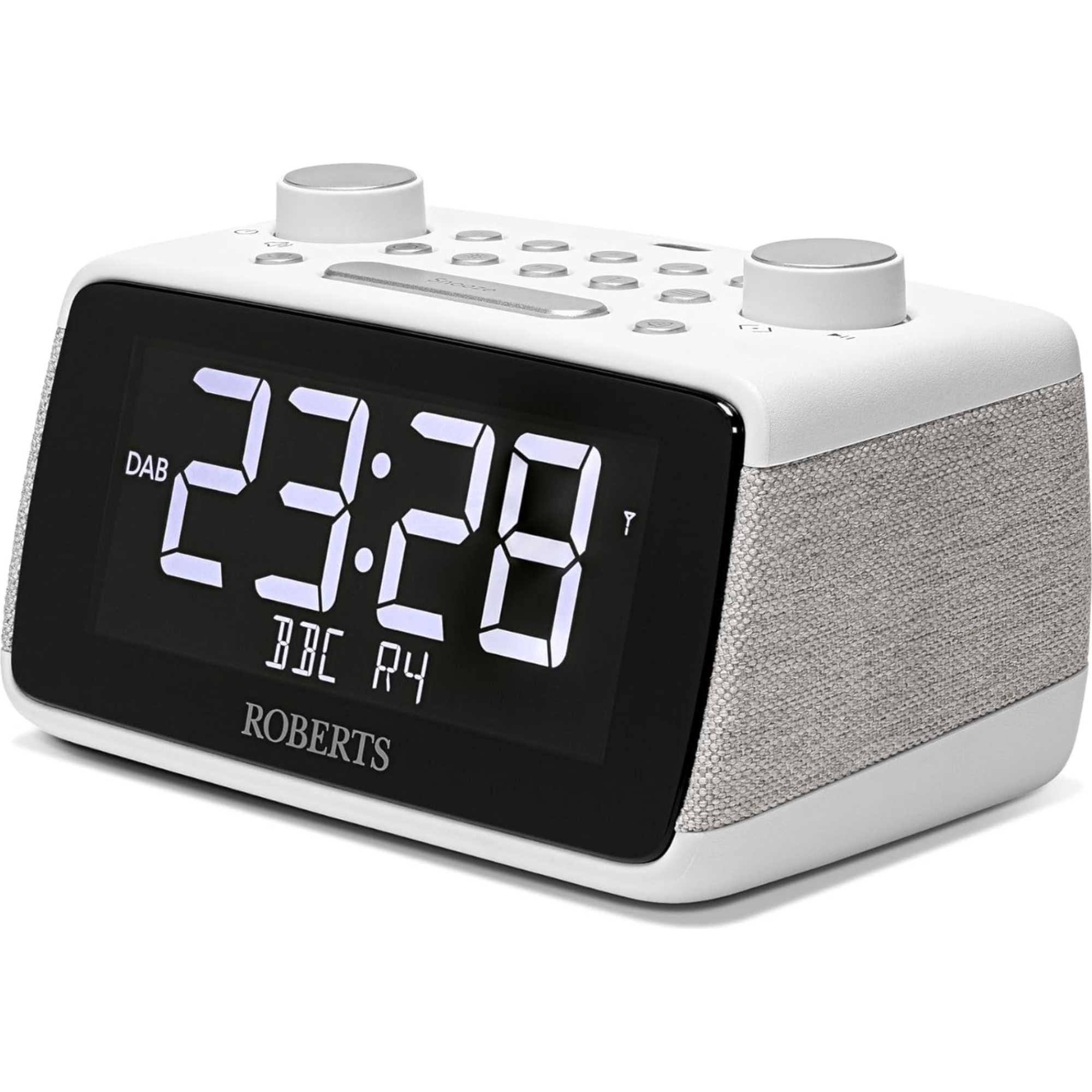 Ortus 4 FM/DAB/DAB+ Digital Clock Radio with Bluetooth - White