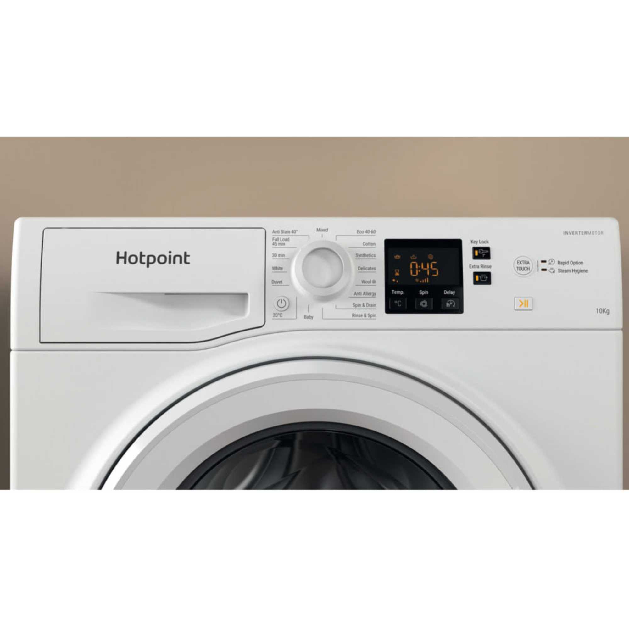Anti-Stain 10kg 1400rpm Washing Machine - NSWM 1046 W UK