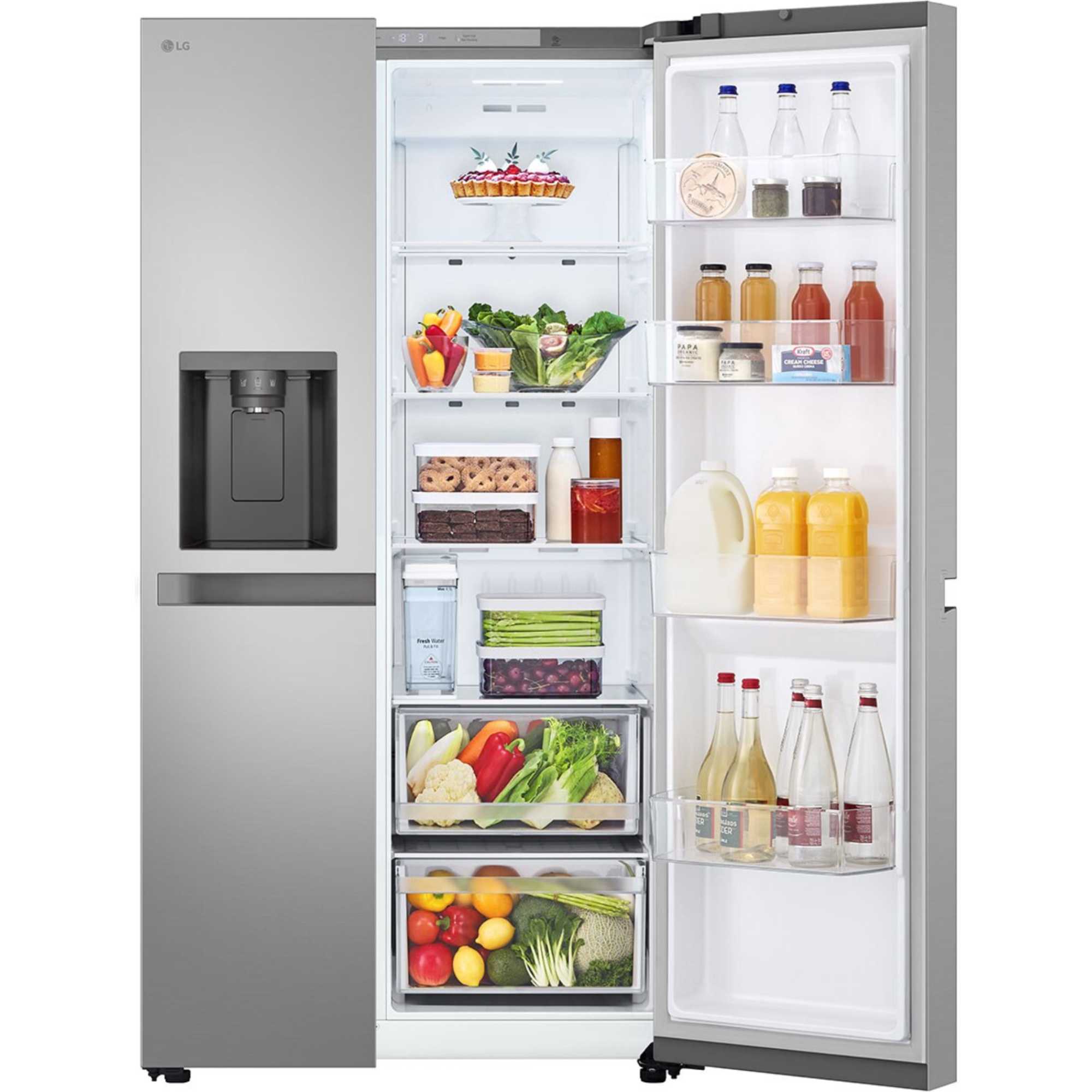 GSLC41PYPE 641L American Style Fridge Freezer - Silver