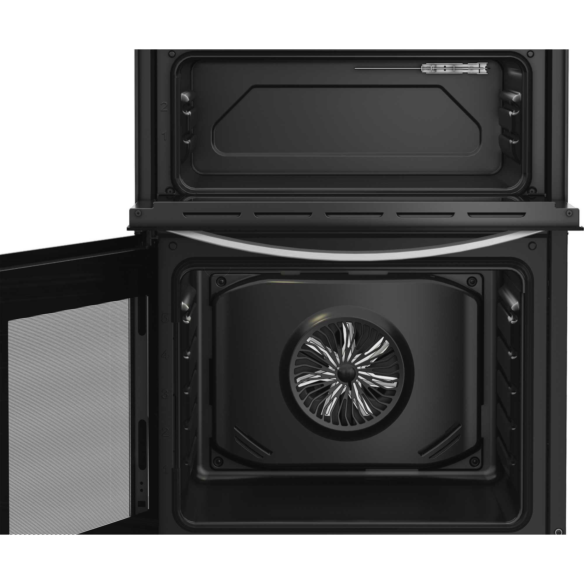 IDE6VMB 60cm Electric Double Cooker with Ceramic Hob - Black