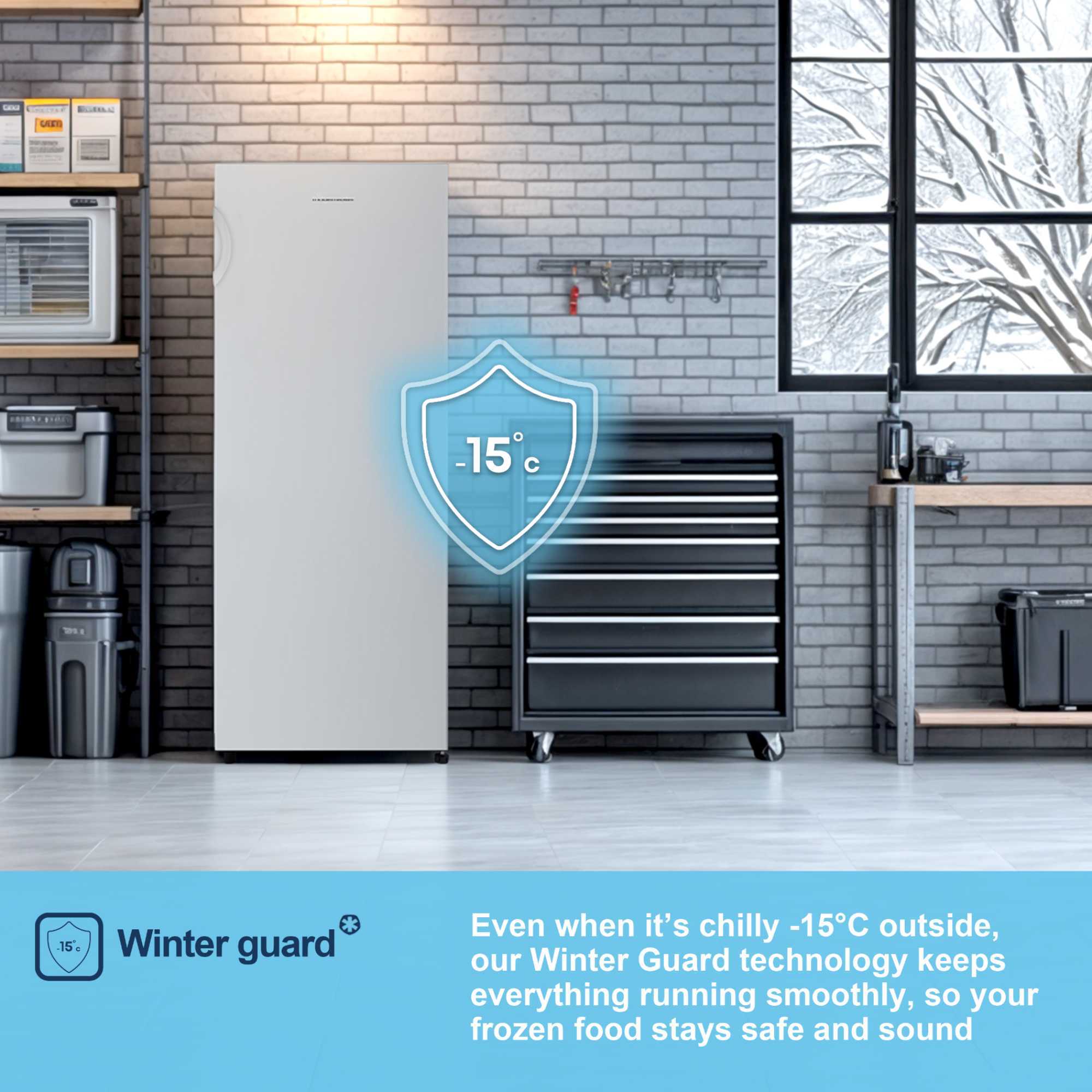 MTZ55153E 165L Upright Freezer - White