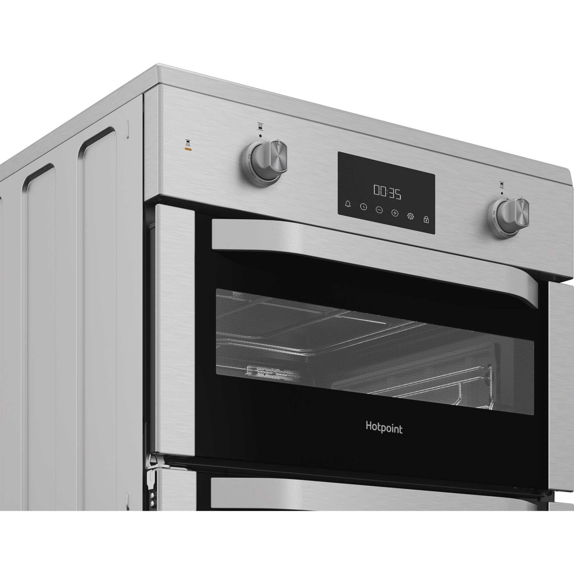 HDE6IDC2X Double Oven Electric Cooker with 4 Zone Induction Hob - Stainless Steel