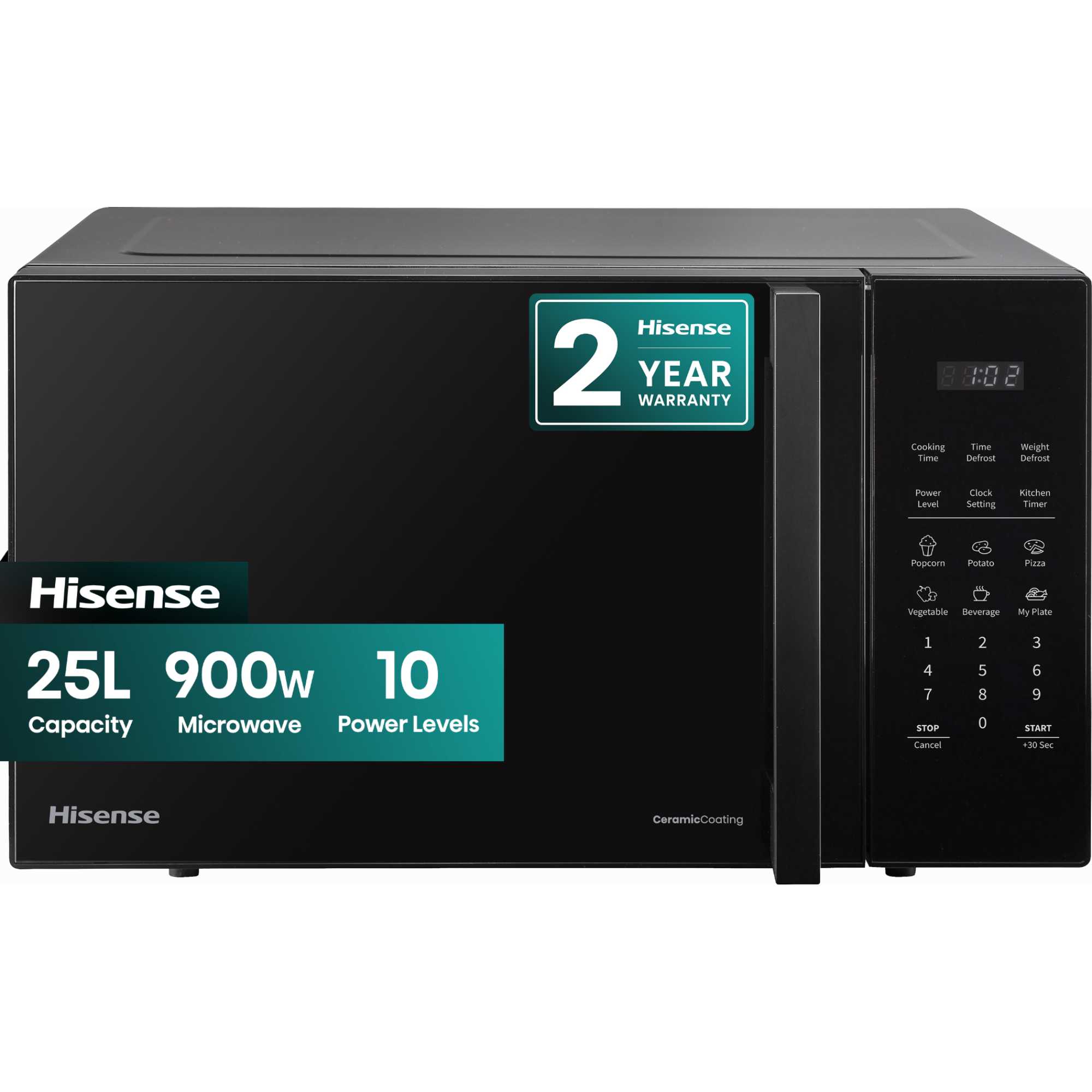 H25MOBS7HUK Freestanding Solo Microwave 6 Presets