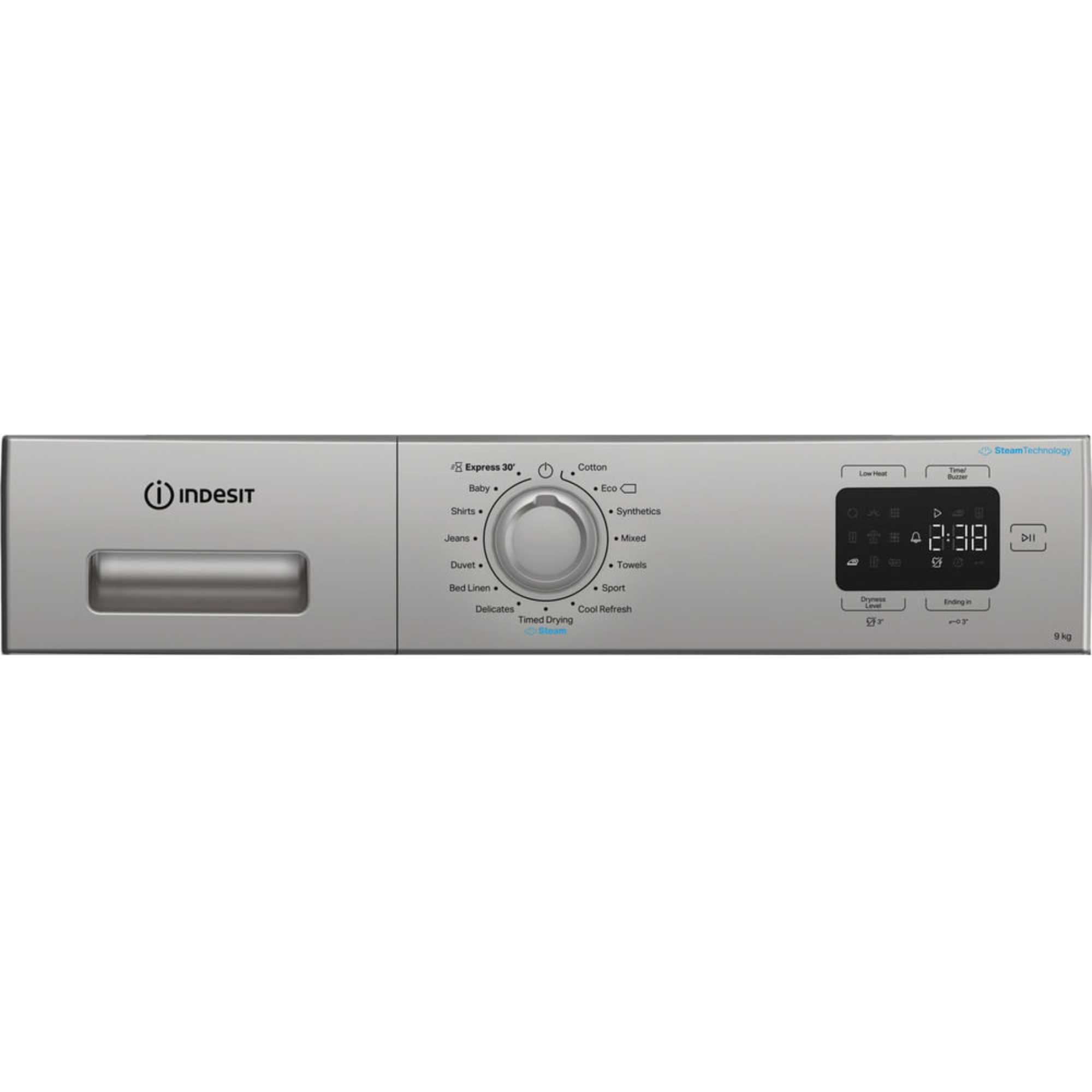 C YD 92D SS UK 9kg Heat Pump Tumble Dryer with Steam Technology - Silver