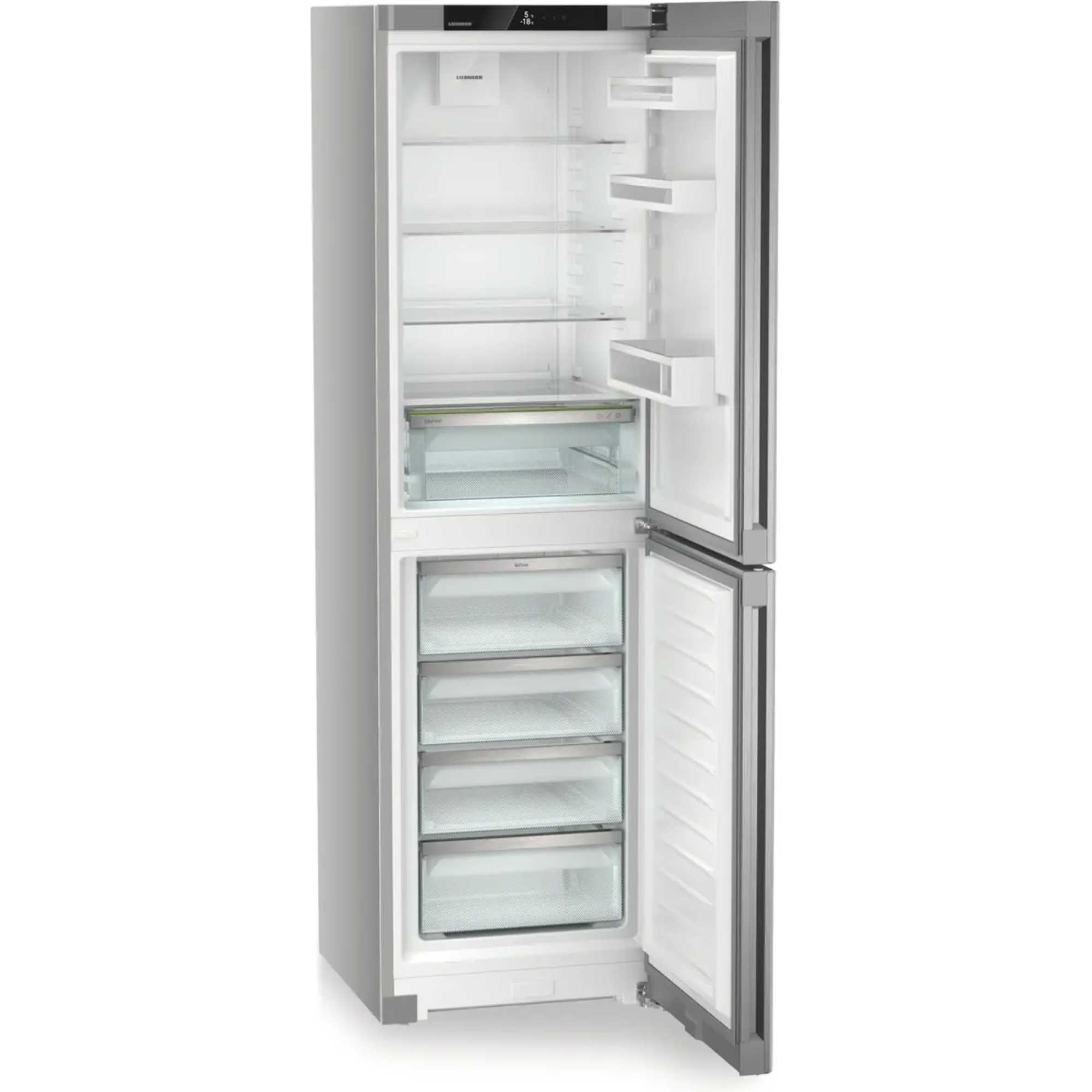 CNSFD 5704 Combined Fridge Freezer with EasyFresh & NoFrost - Silver
