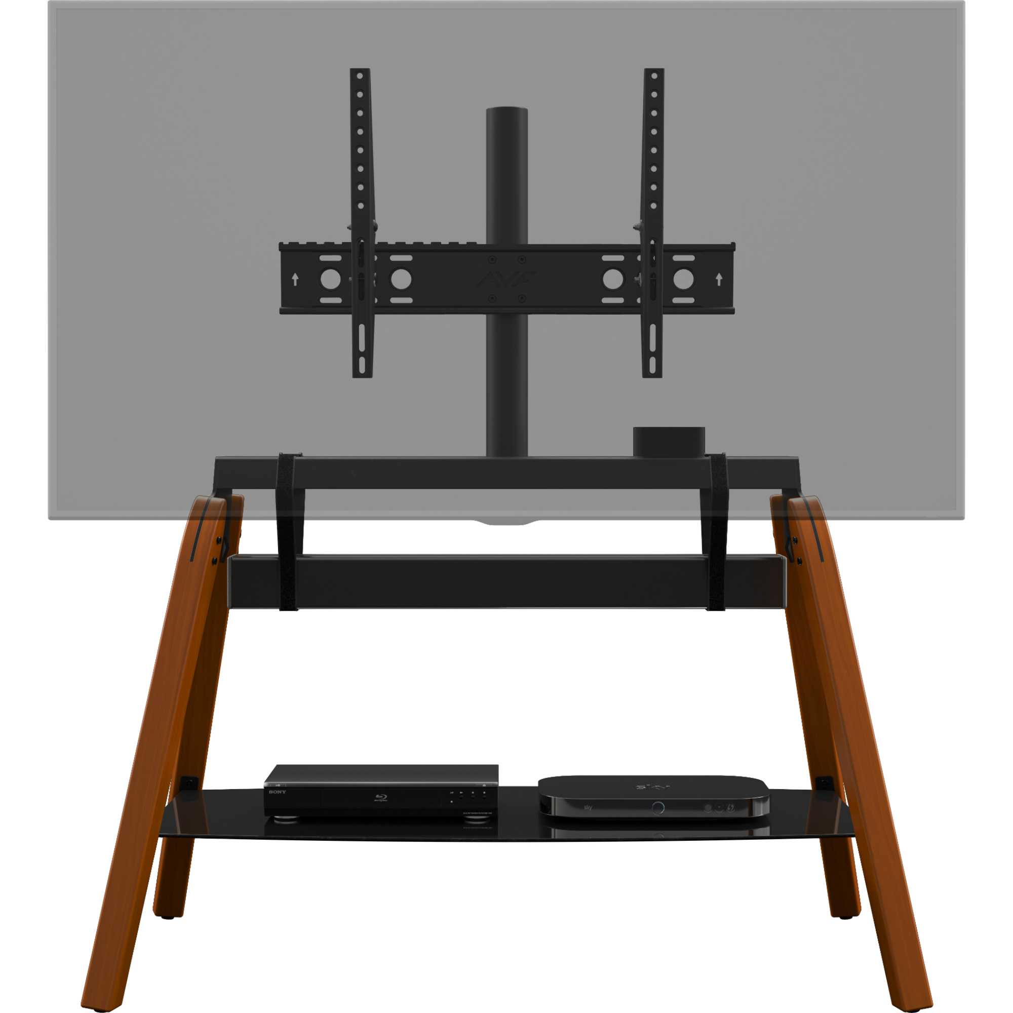 FSL1120HOQDWB Hoxton Quad TV Stand - Dark Wood