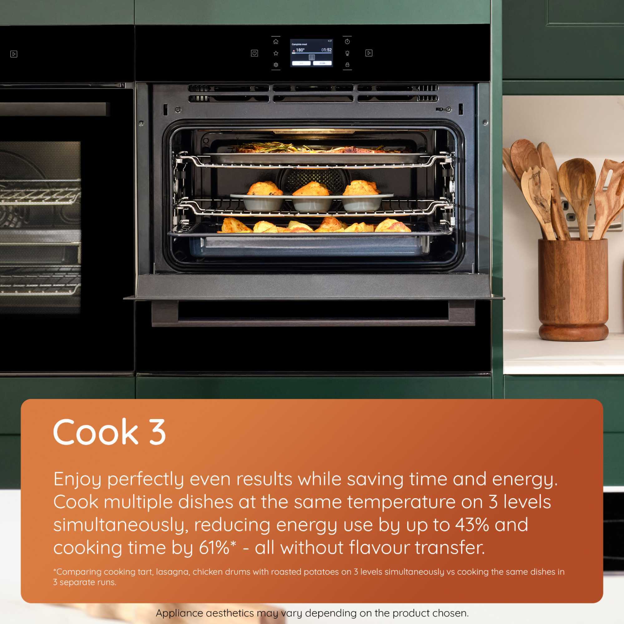 HCW6O7HTSBUK Class 6 Compact Oven with Microwave & Cook 3 - Black