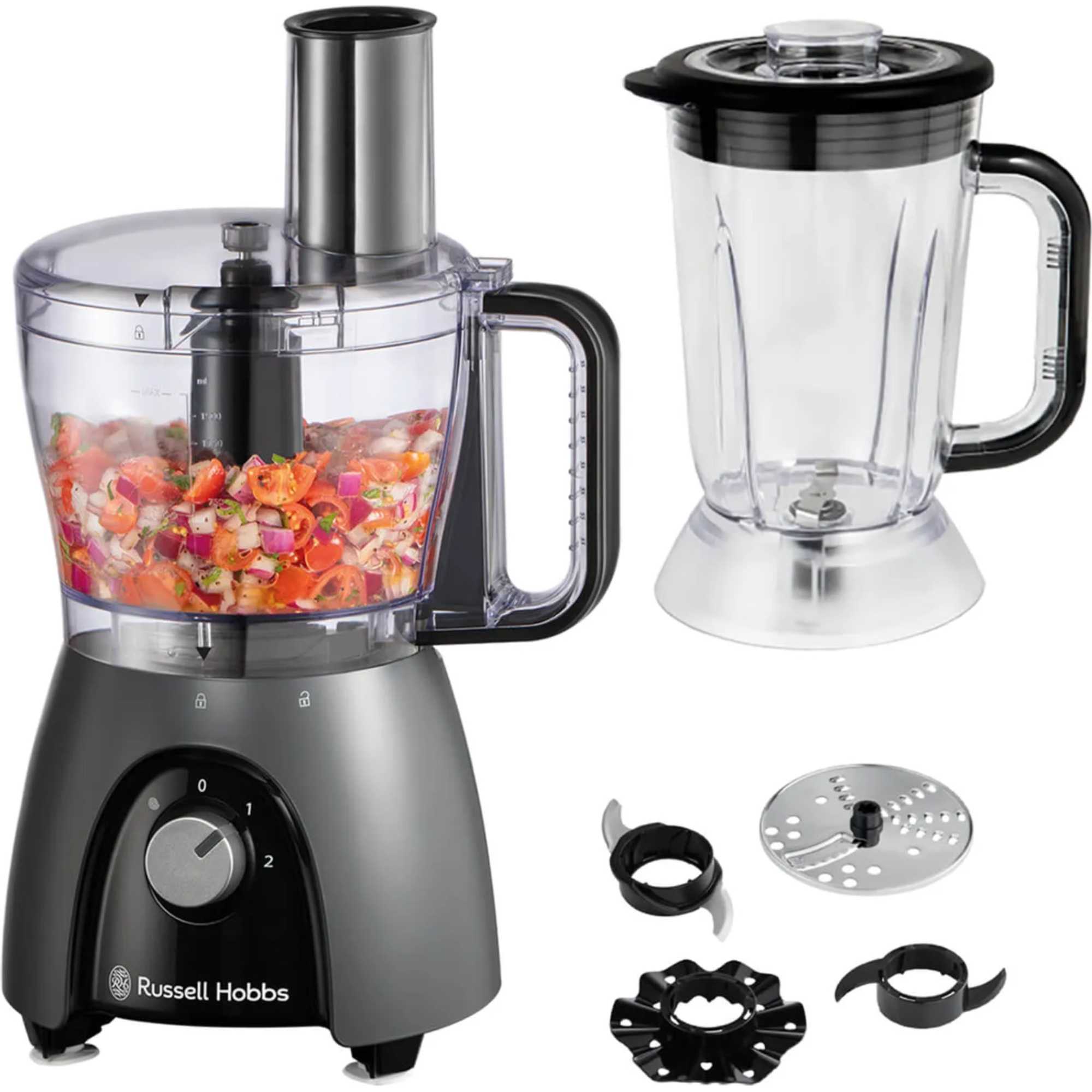 27111 Desire Matte Charcoal Food Processor - Charcoal