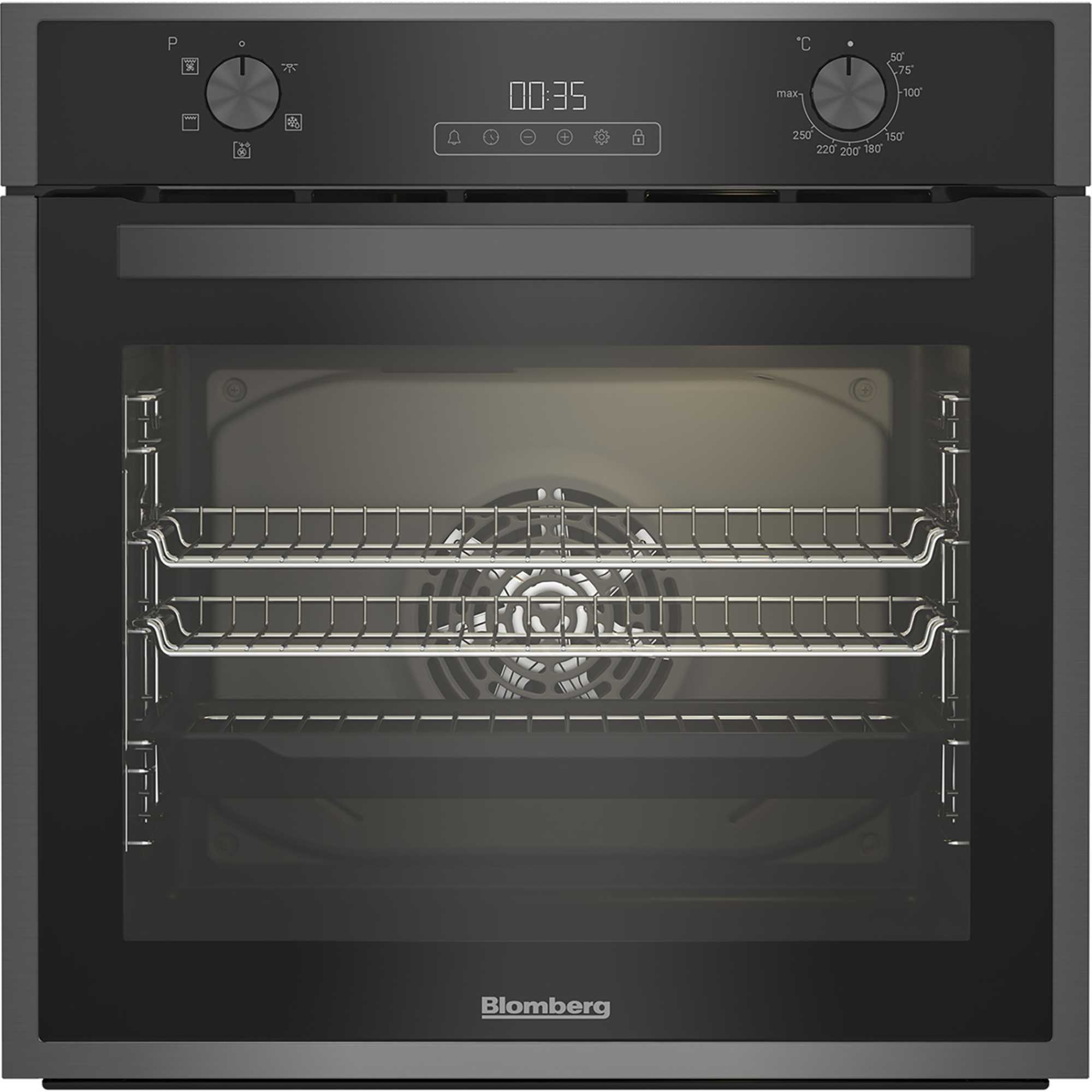 RODN9202DX 59.4cm Built In Electric Double Oven - Dark Steel