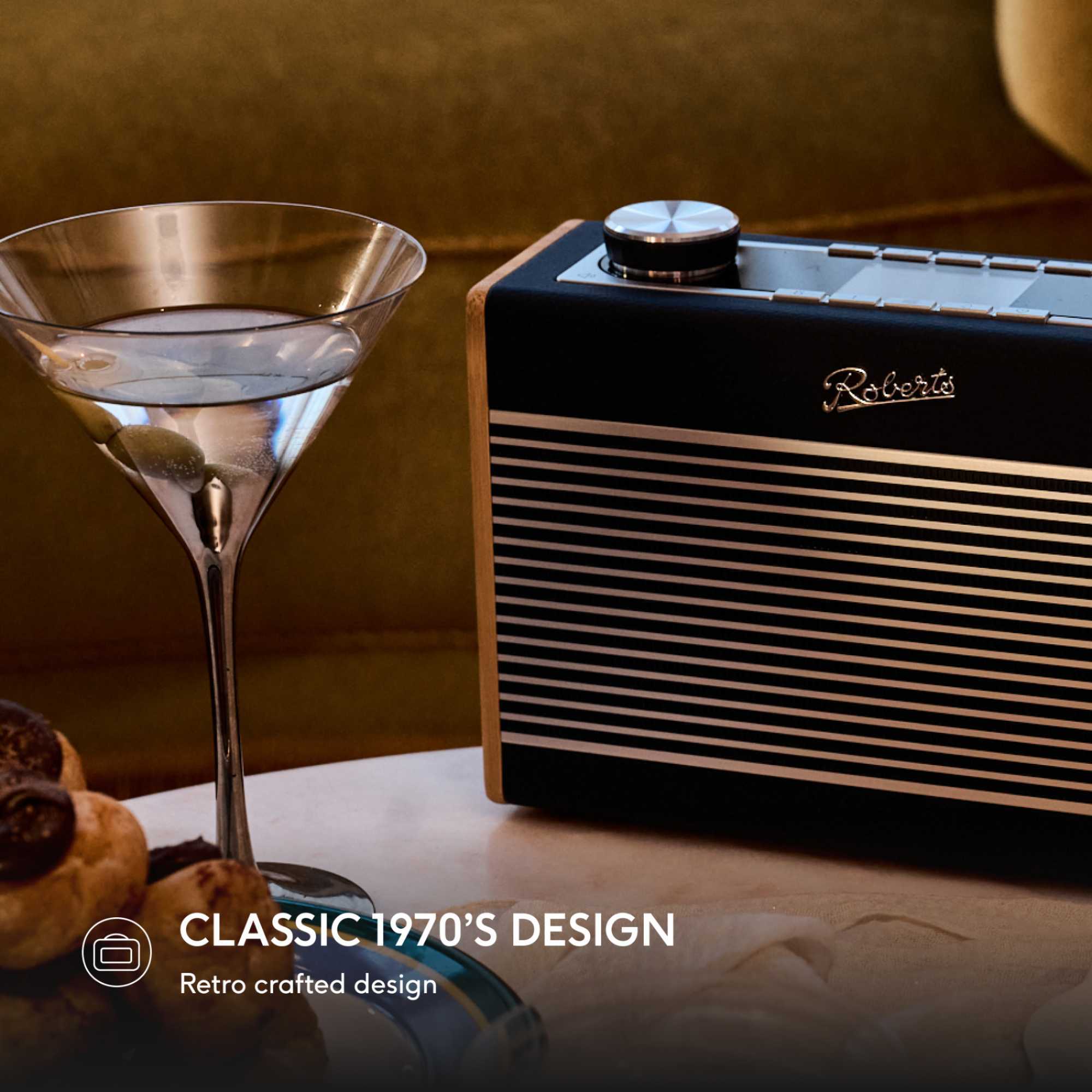 RAMBLERCLANB Revival Rambler Classic FM/DAB+ Bluetooth Digital Radio - Navy Blue