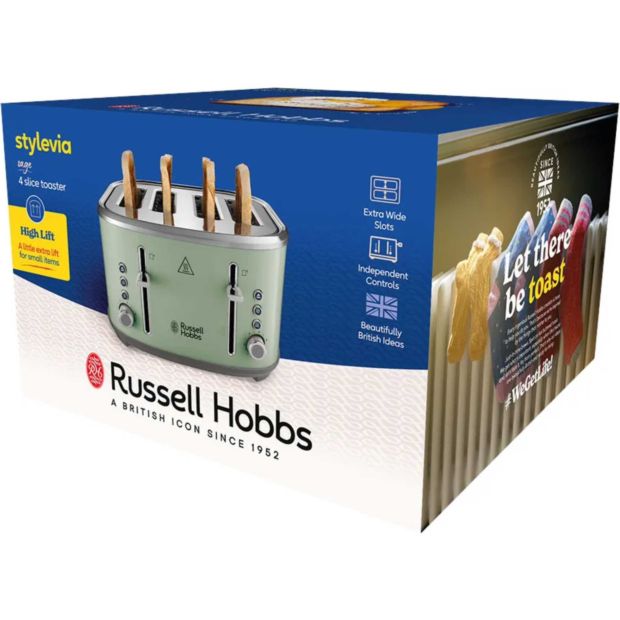 26294 Stylevia 4 Slice Toaster - Sage Green