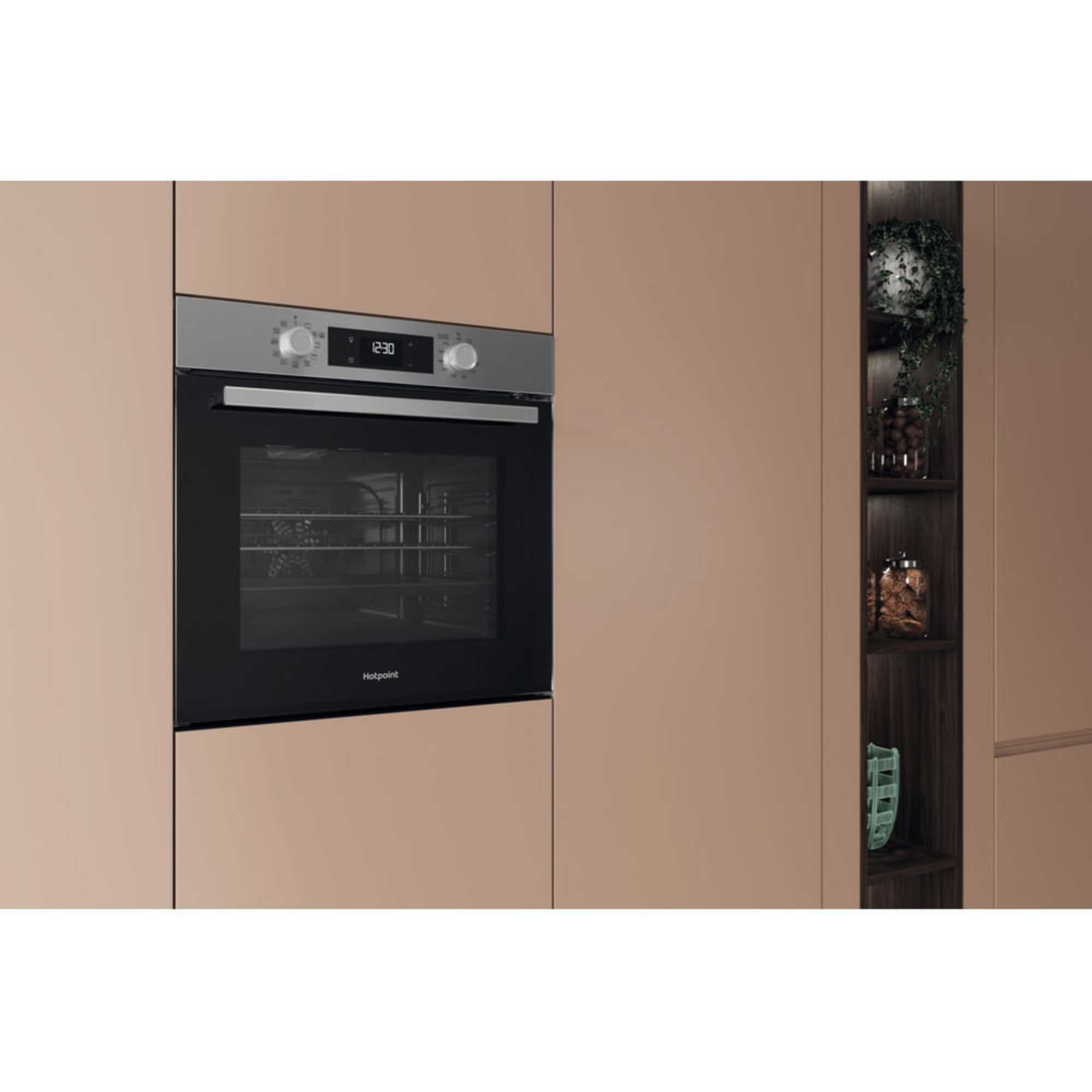 HO 278P X UK Class 2 60cm Built-In Single Multifunction Pyrolytic Oven - Stainless Steel