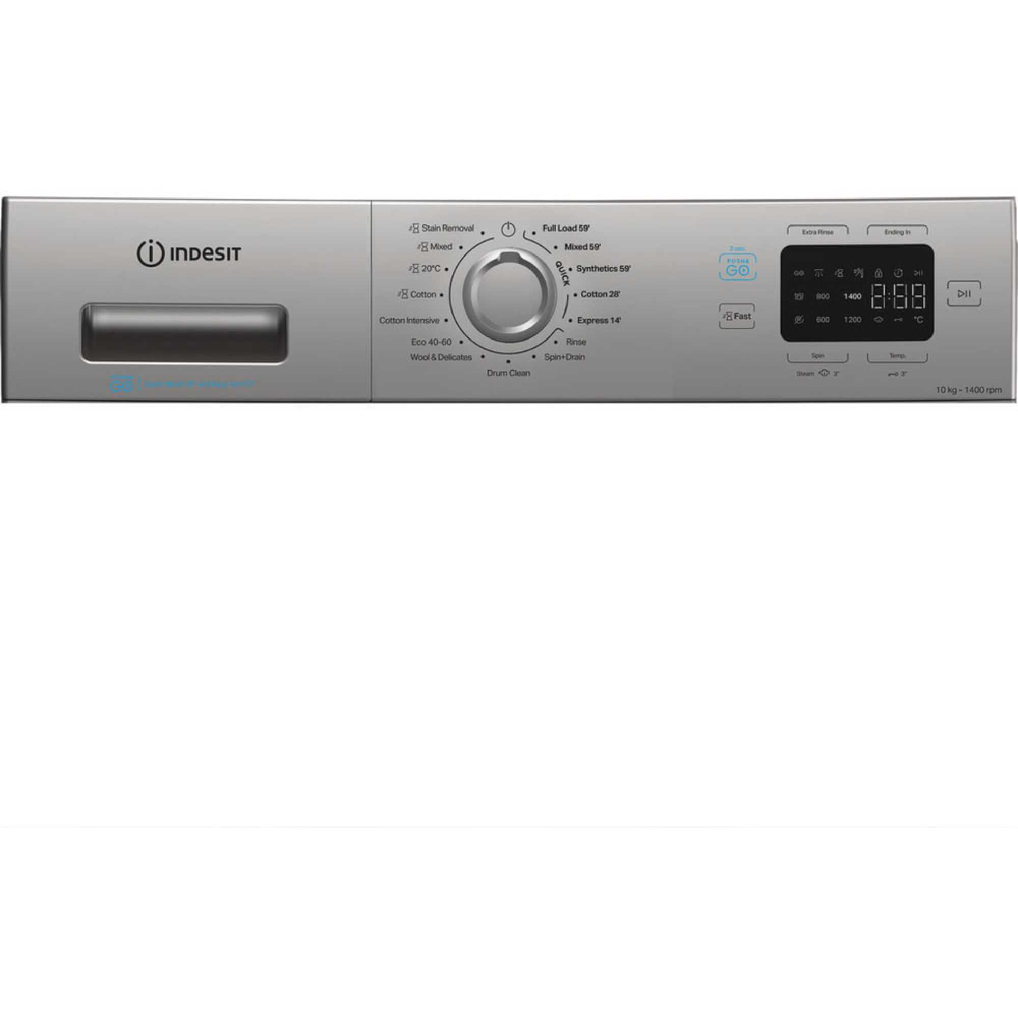 Push&Go 10kg 1400rpm Washing Machine - IP 1046S PUSH&GO UK
