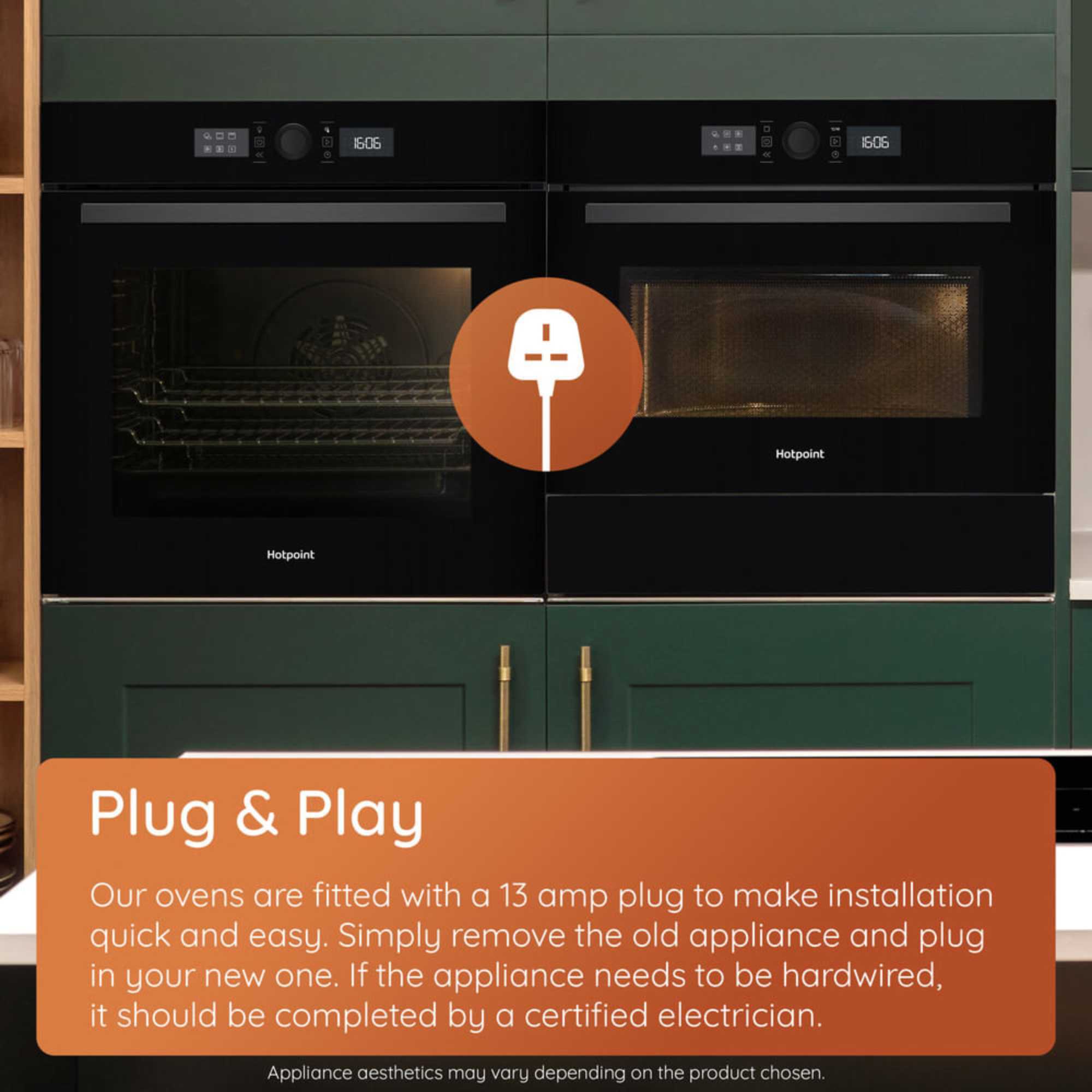 HO 455C B UK Class 2 60cm Built-In Single Multifunction Oven - Black