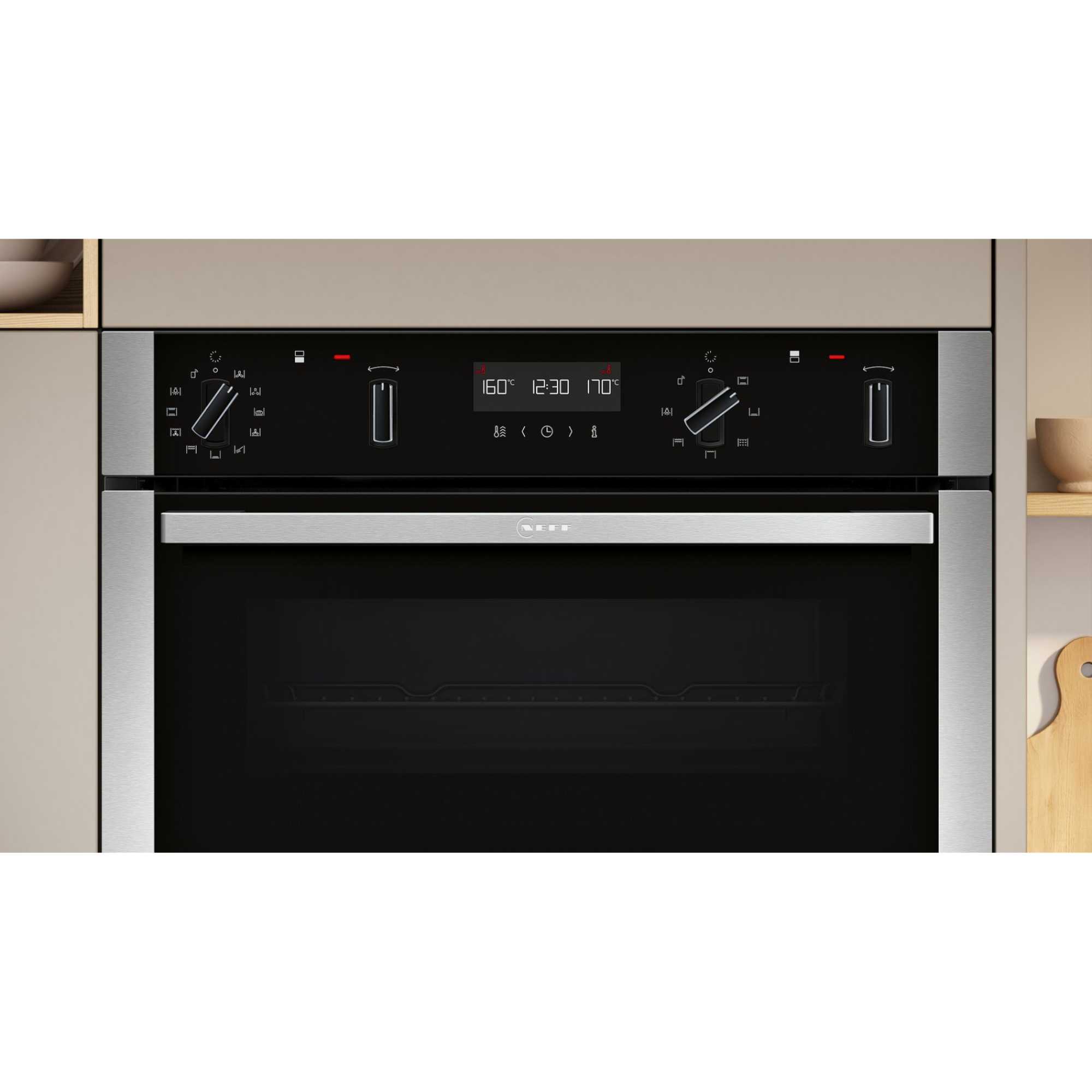 U2ACH7AG7B N 50 Built-In Double Oven with Pyrolytic & EasyClean - Graphite
