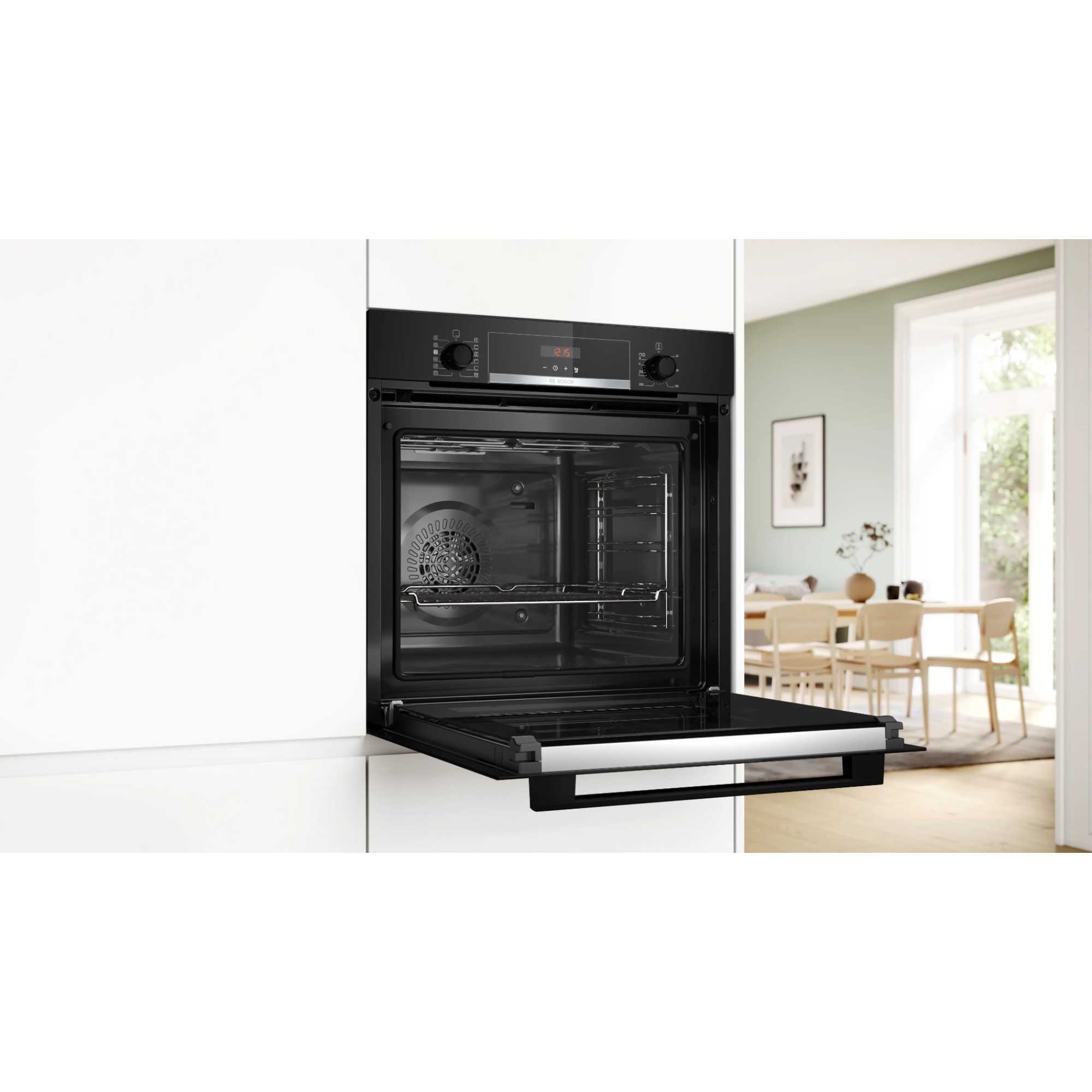 Series 4 HQA574BB3B Built-In Single Oven with Steam Function - Black