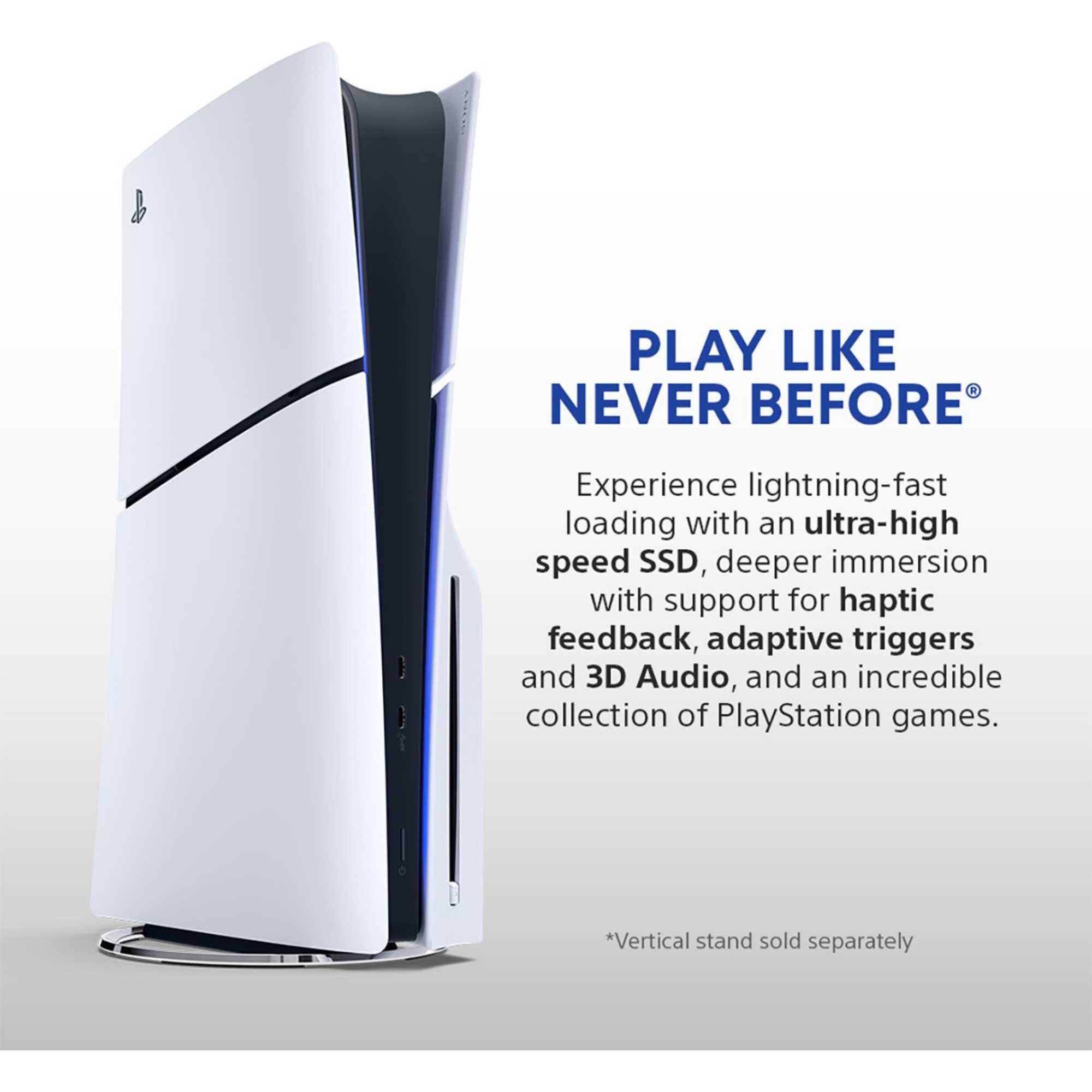 Playstation 5 Slim 4K Disc Drive 1TB SSD Play Has No Limits - Matt Finish