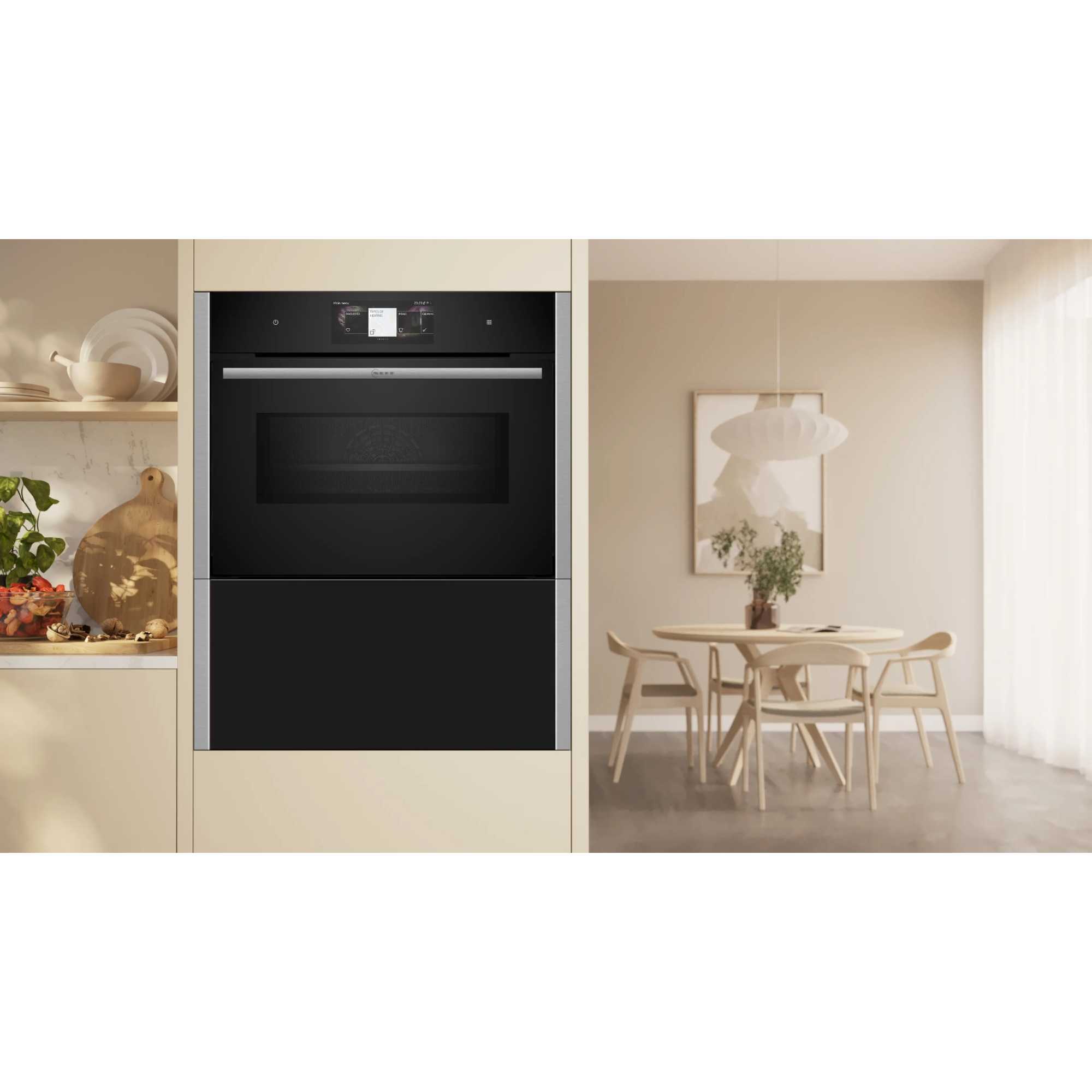 N34HA11N1B N 70 60cm Built-In Warming Drawer - Stainless Steel