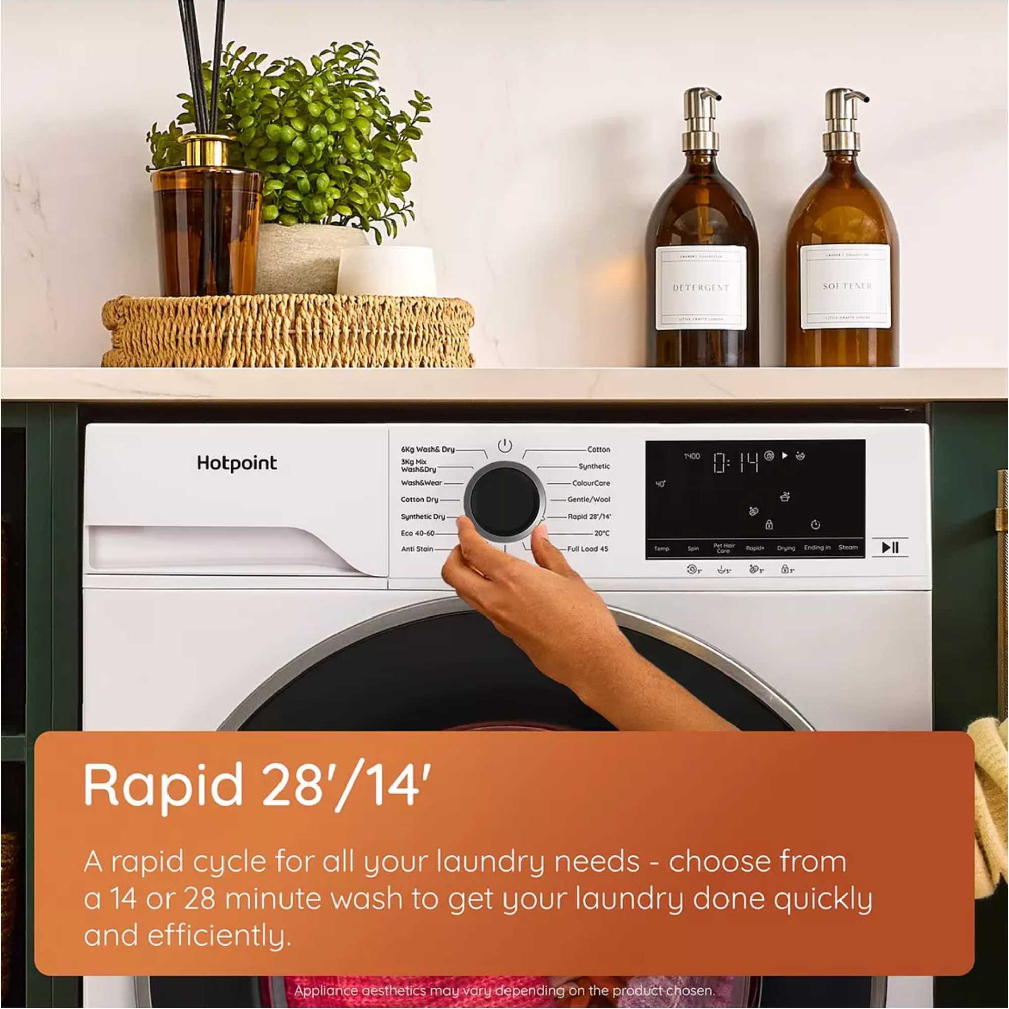 10kg Wash 7kg Dry 1400rpm Washer Dryer - HBD1781ANTISTAIN