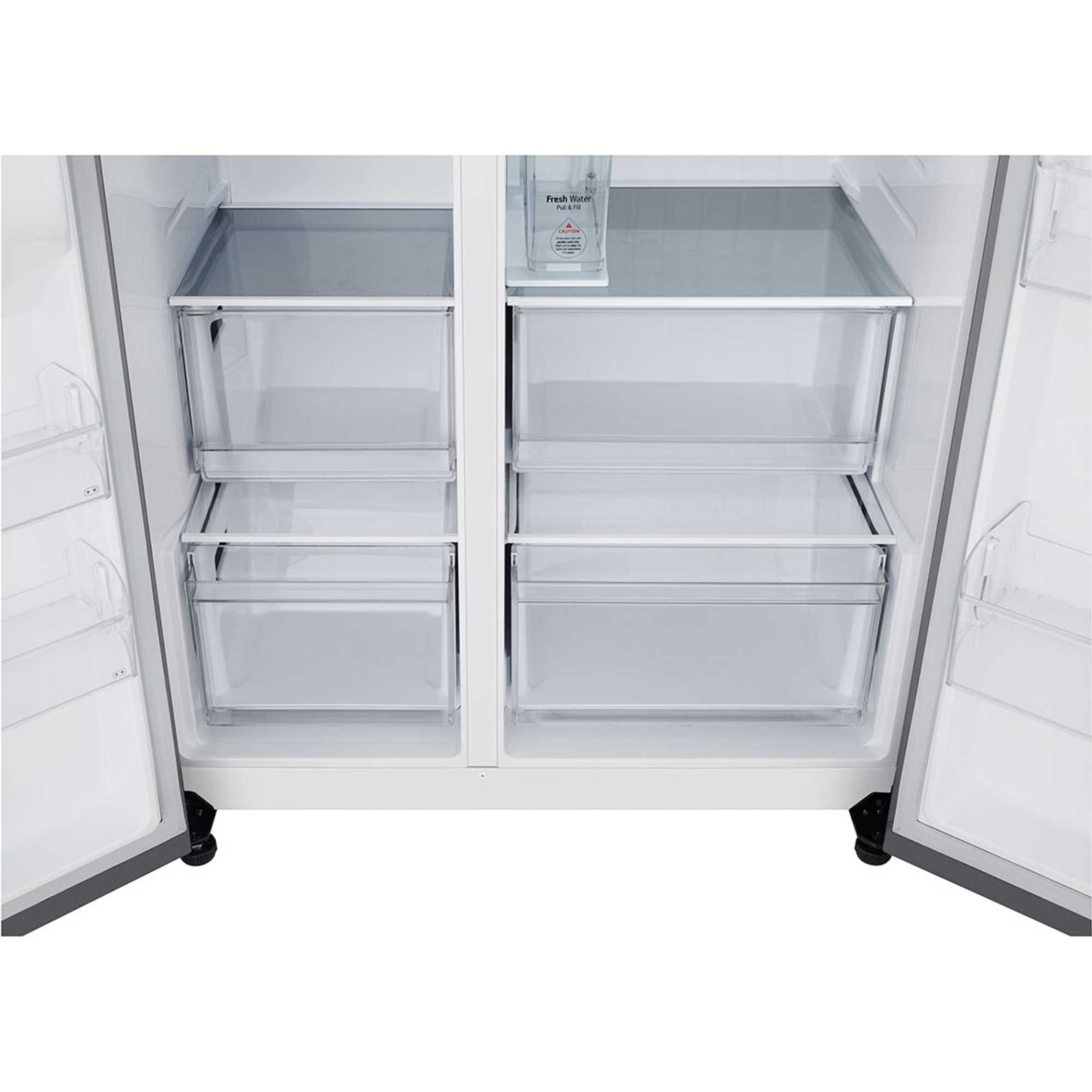 GSLC41PYPE 641L American Style Fridge Freezer - Silver